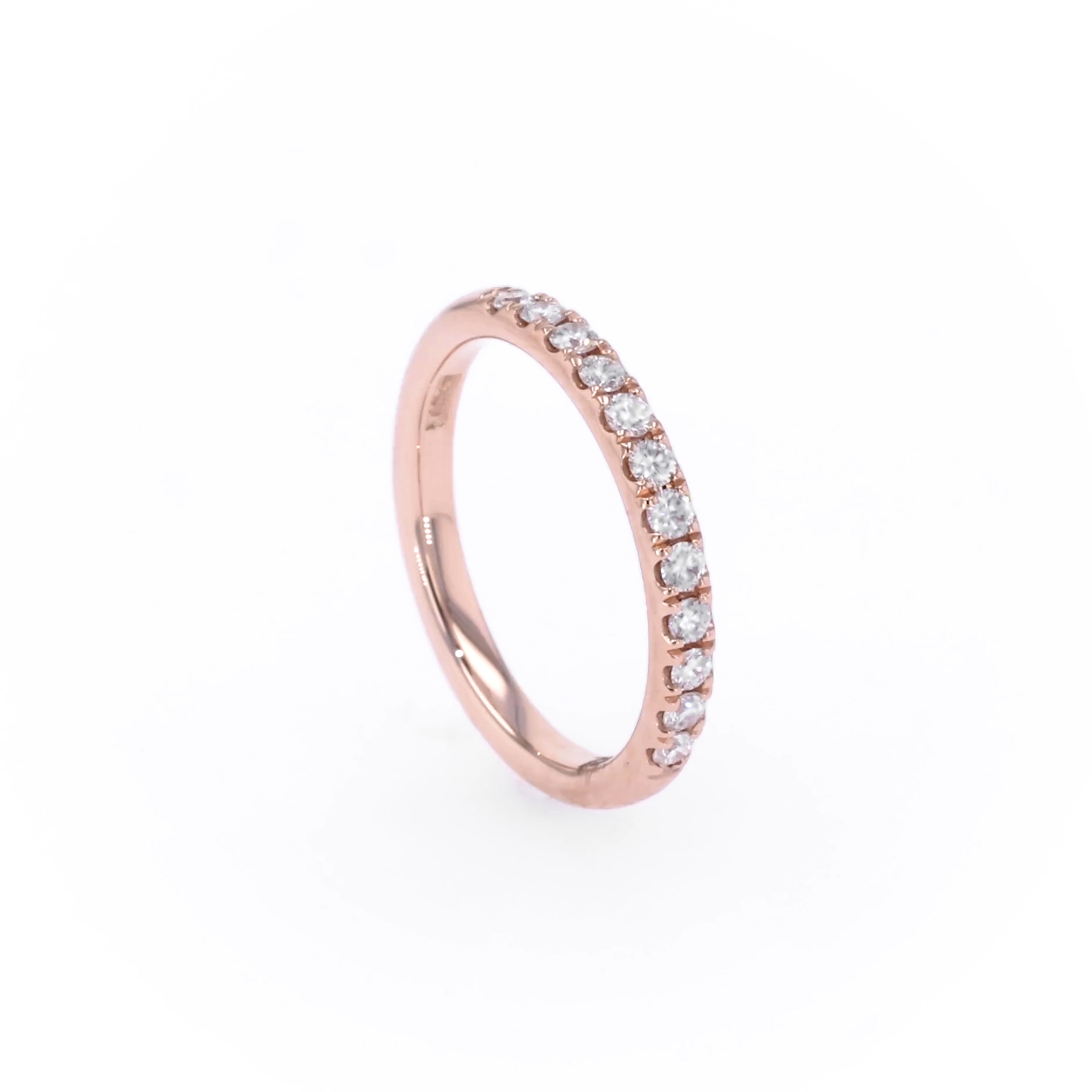 Brilliant Cut Diamond Half Eternity Ring 0.33ct in 18ct Rose Gold