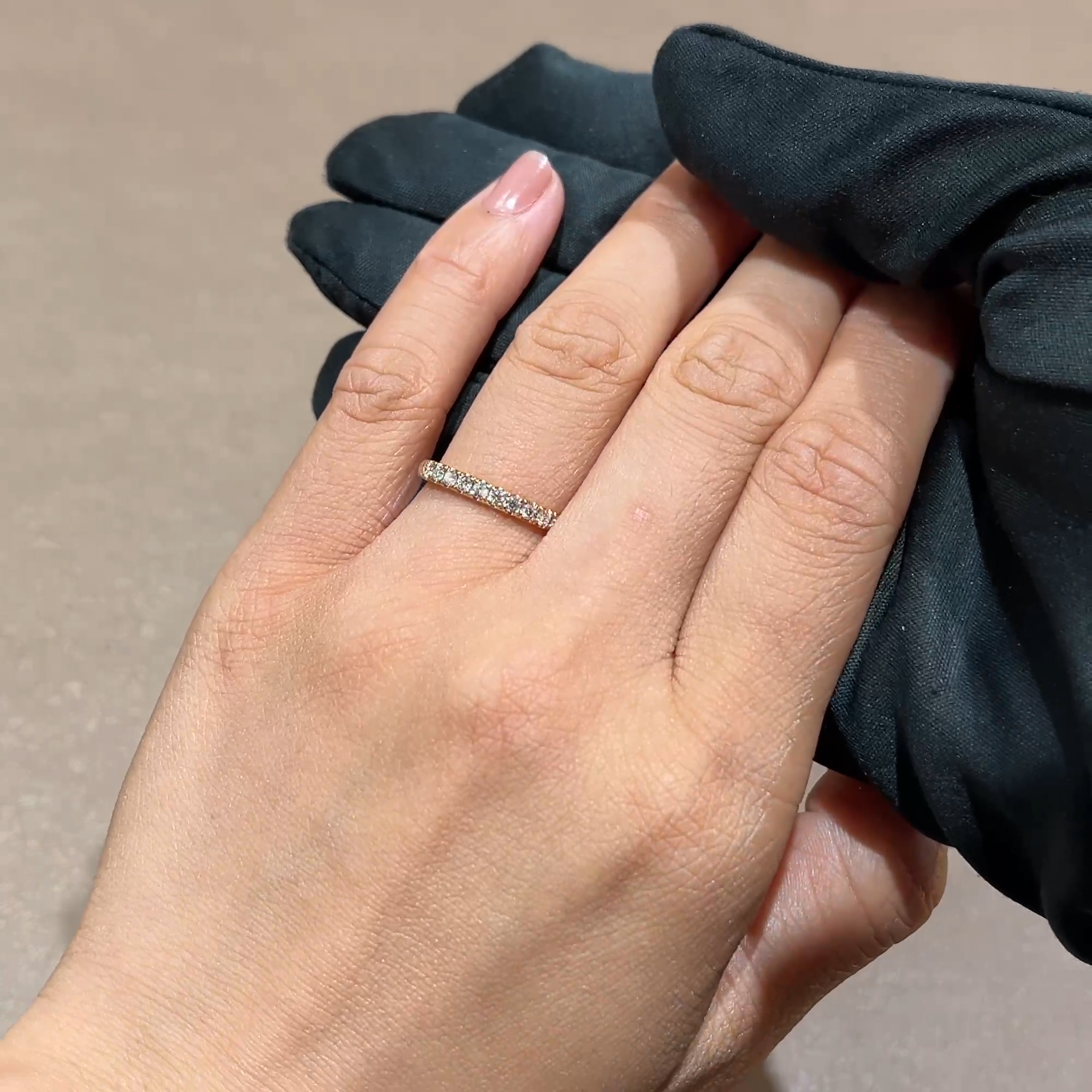 Brilliant Cut Diamond Half Eternity Ring 0.33ct in 18ct Rose Gold