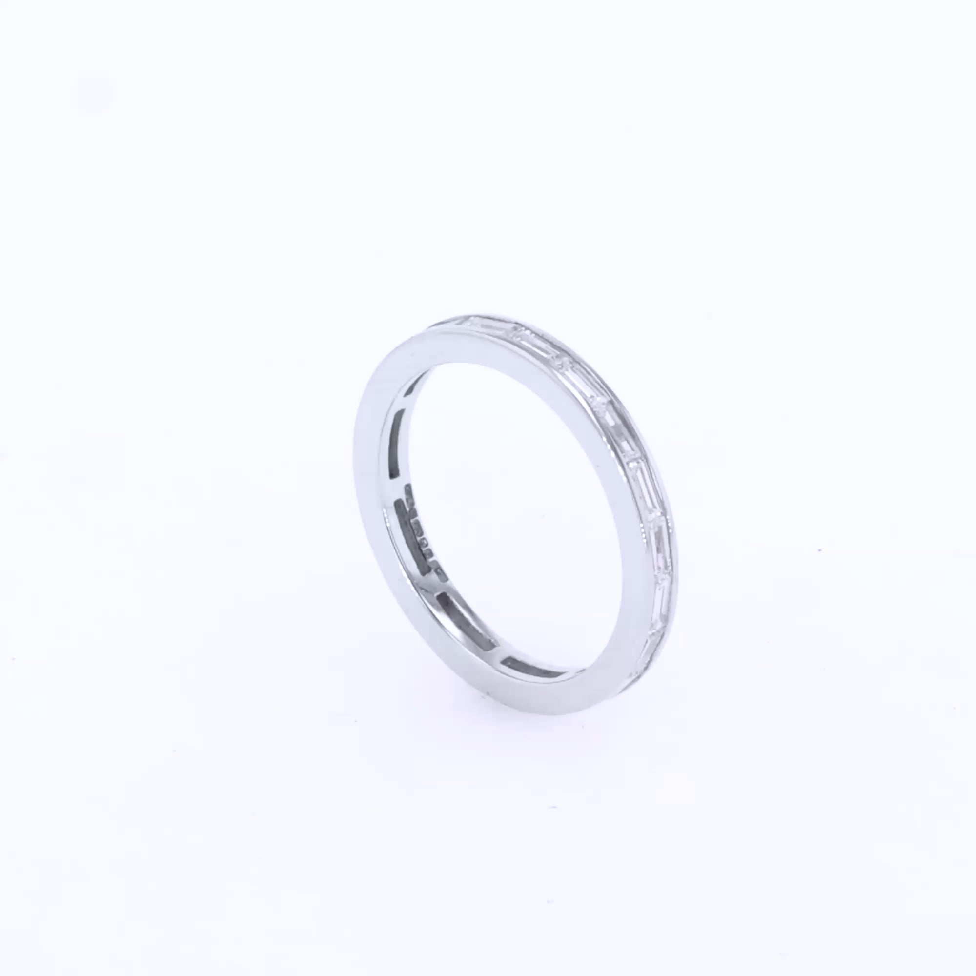 Baguette Cut 0.96ct Natural Diamond Eternity Ring in Platinum