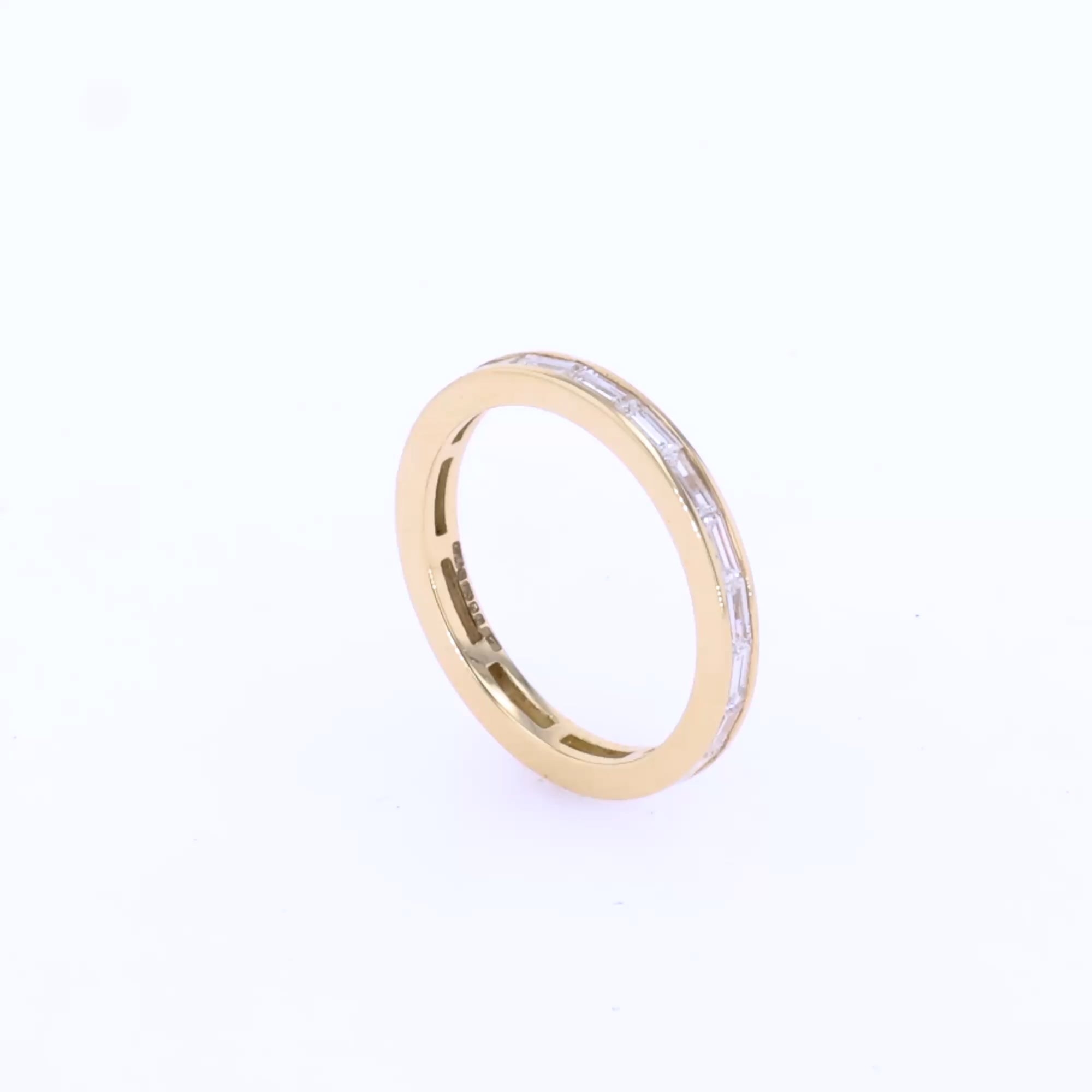 Baguette Cut 0.96ct Diamond Eternity Ring in 18ct Yellow Gold
