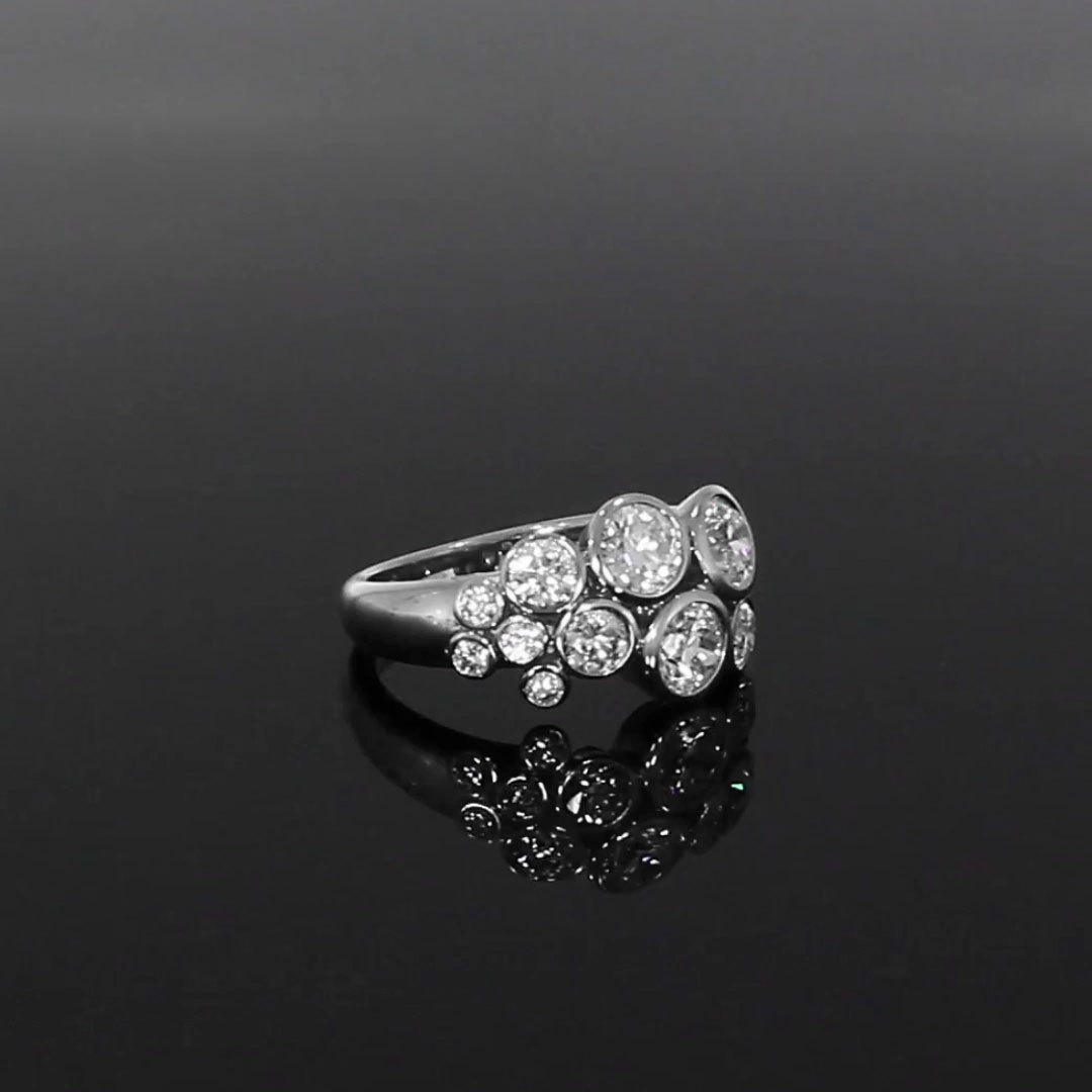 Bubbles Diamond Dress Ring 2.25ct in 18ct White Gold