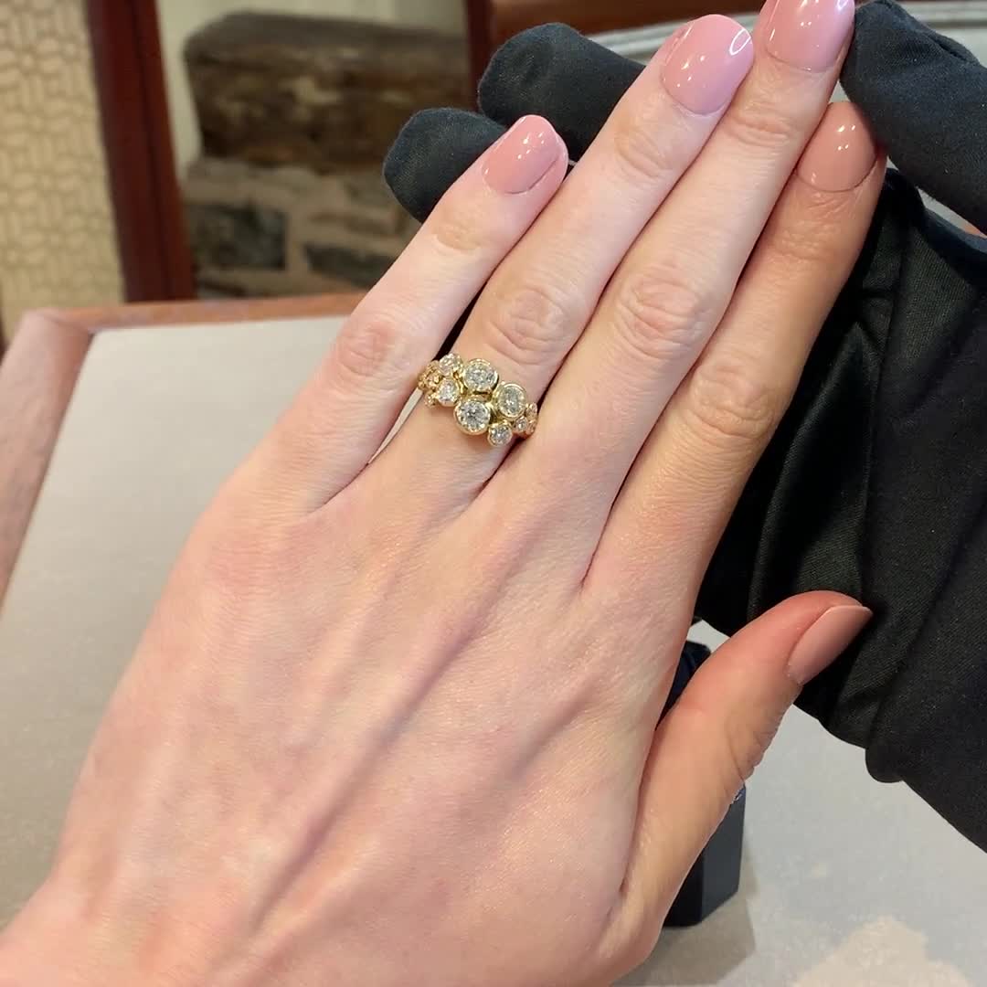 Bubbles Diamond Dress Ring 2.22ct in 18ct Rose Gold