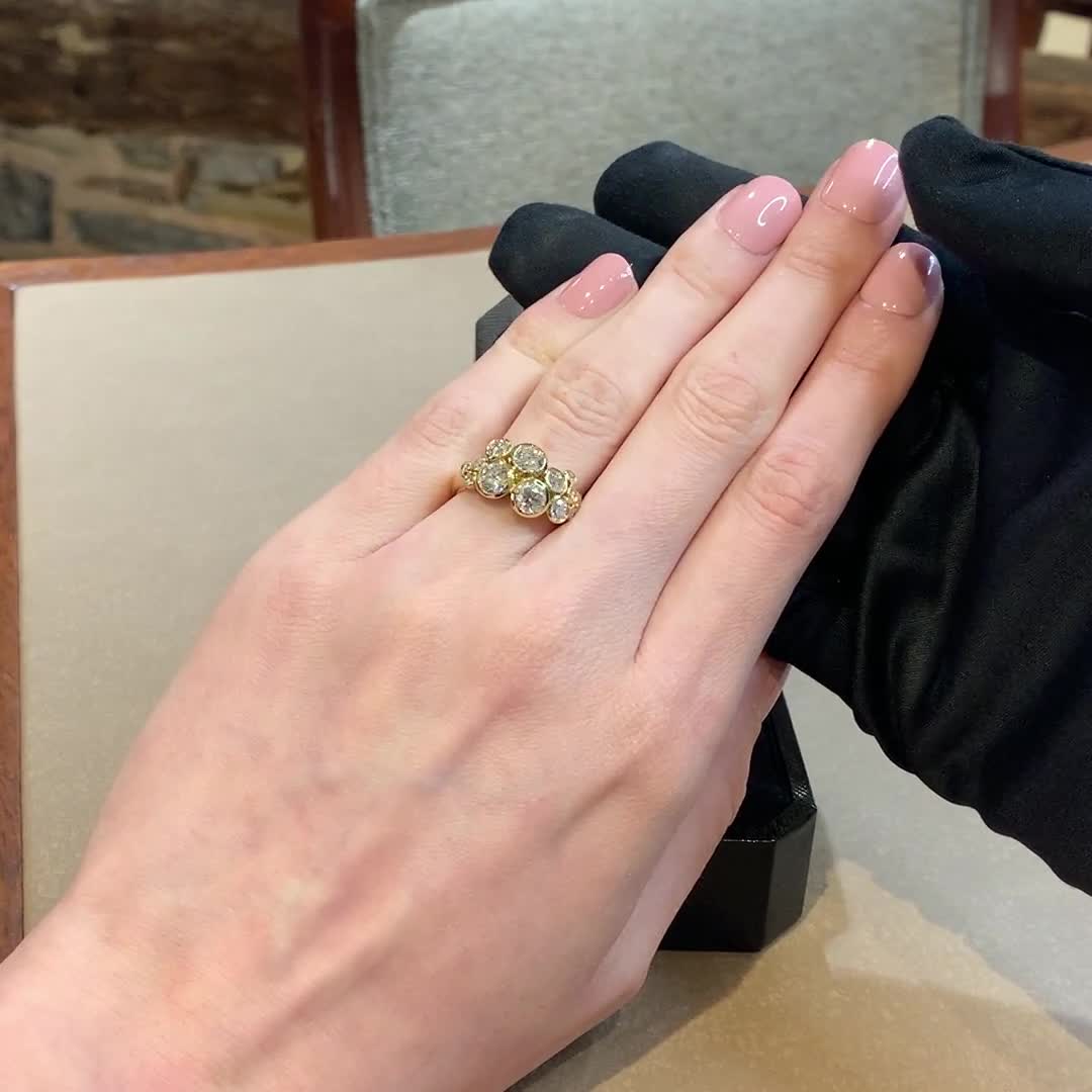 Bubbles Diamond Dress Ring 2.25ct in 18ct Yellow Gold