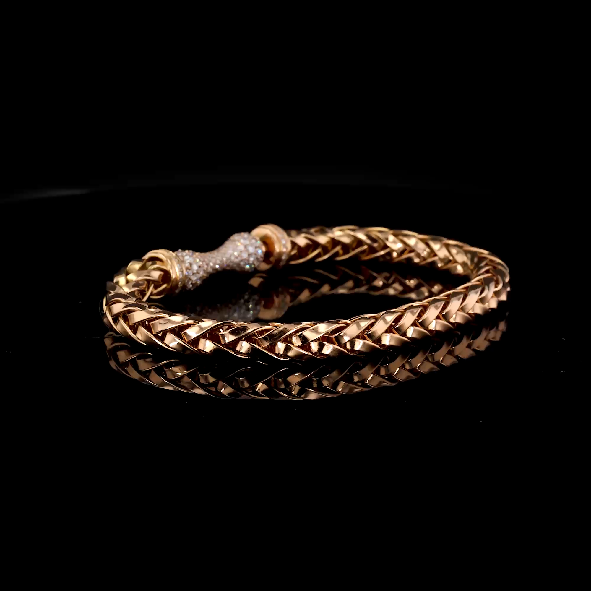Handmade English Chain 19cm Heavy Chain Bracelet in 18ct Rose Gold