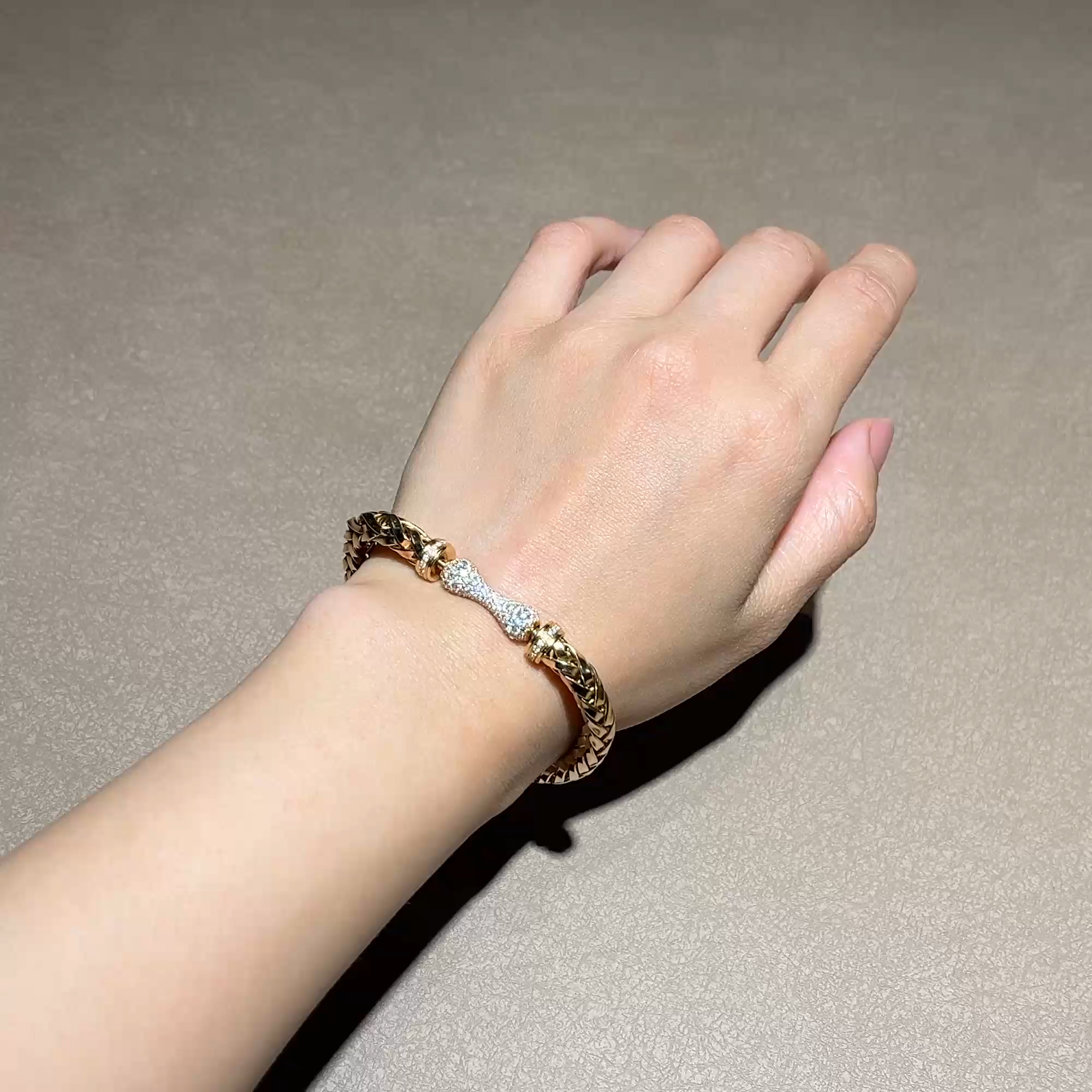 Handmade English Chain 19cm Heavy Chain Bracelet in 18ct Rose Gold