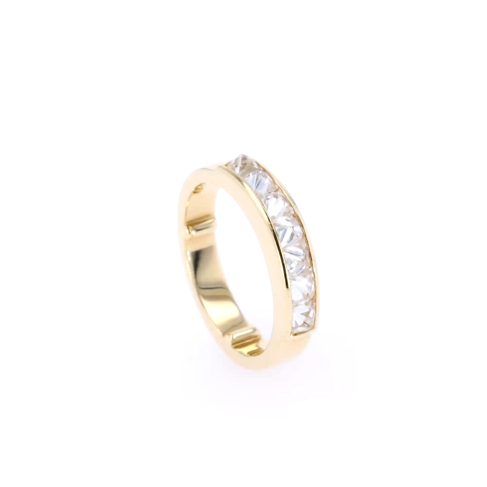 RockChic 1.11ct Diamond Domed Seven Stone Ring in 18ct Yellow Gold