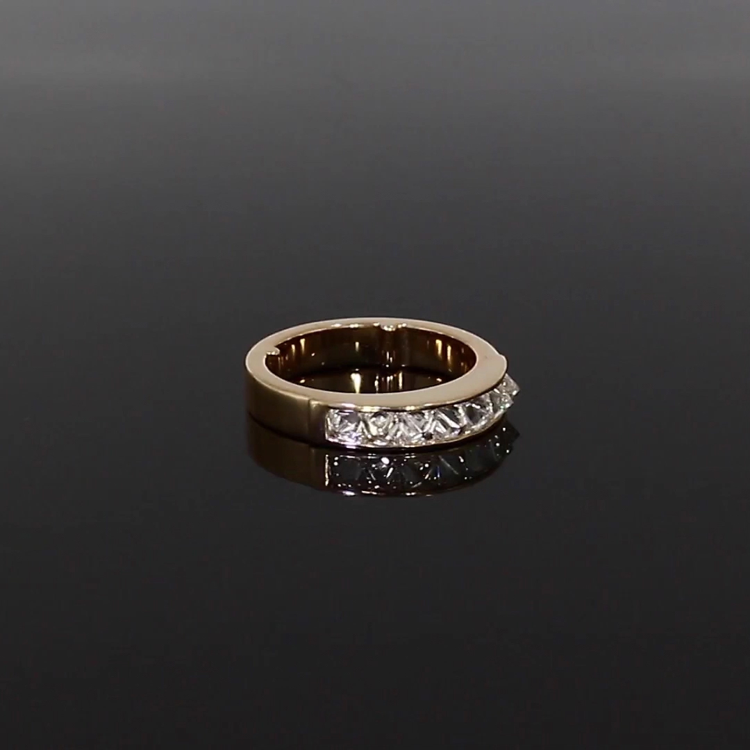 RockChic 1.05ct Diamond Domed Seven Stone Ring in 18ct Rose Gold