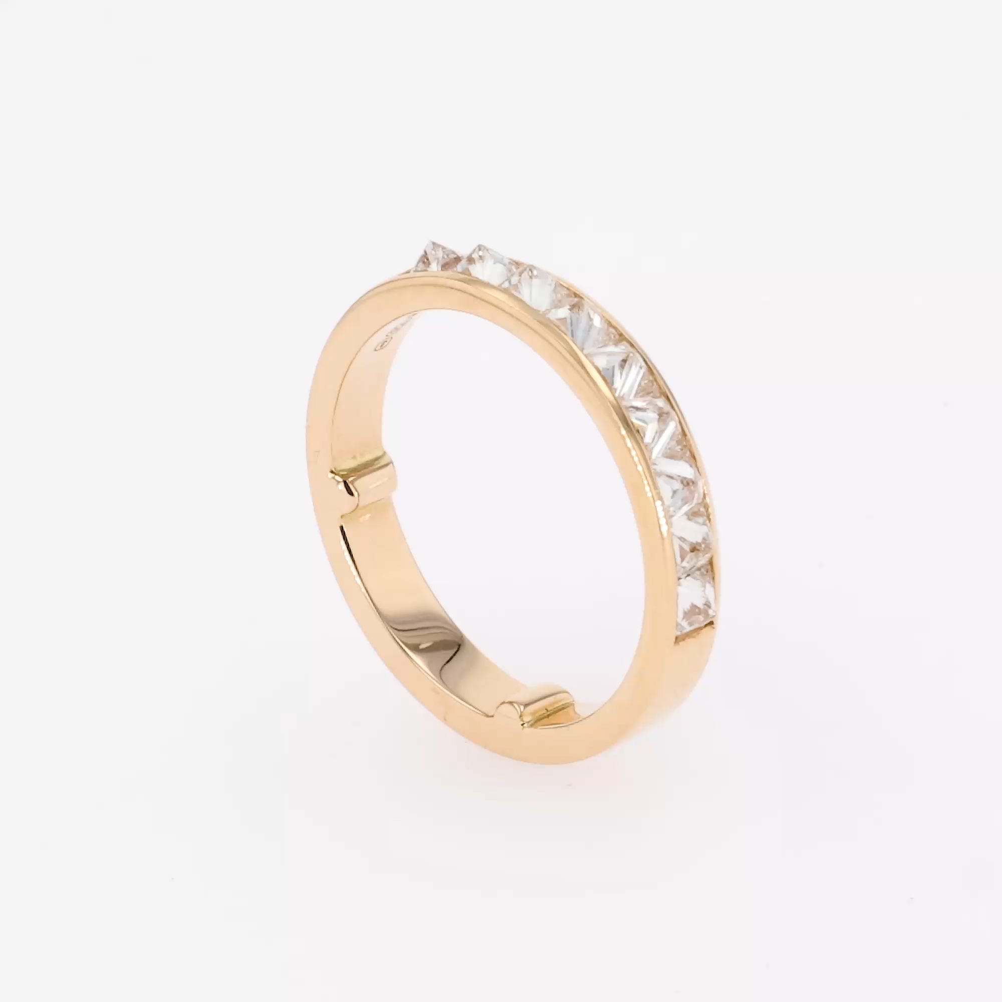 RockChic 0.81ct Diamond Half Eternity  Ring in 18ct Rose Gold