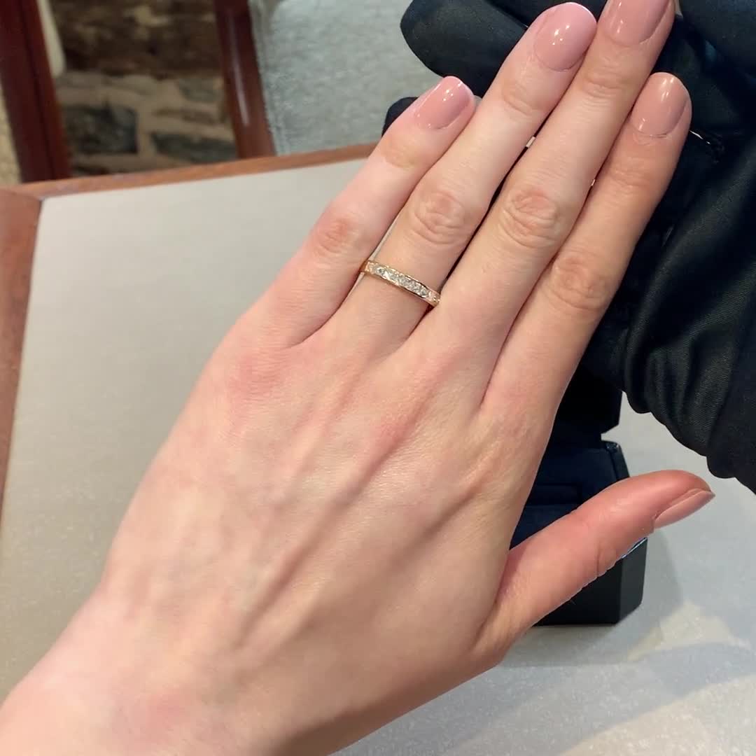 RockChic 0.81ct Diamond Half Eternity  Ring in 18ct Rose Gold