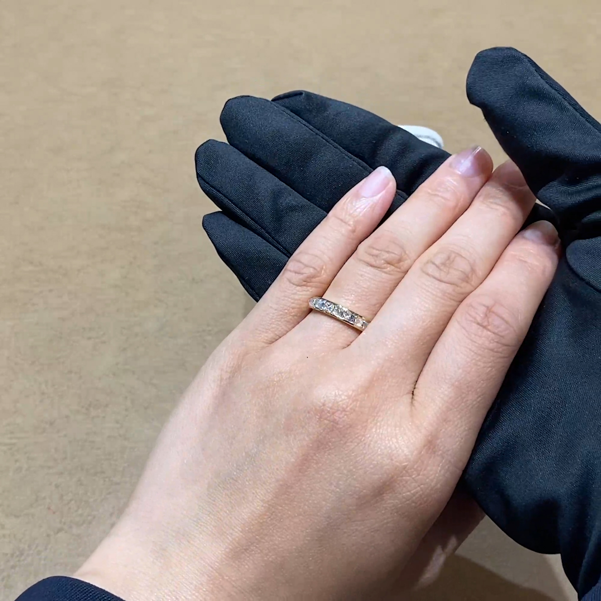 RockChic 0.77ct Diamond Half Eternity Ring in 18ct Yellow Gold