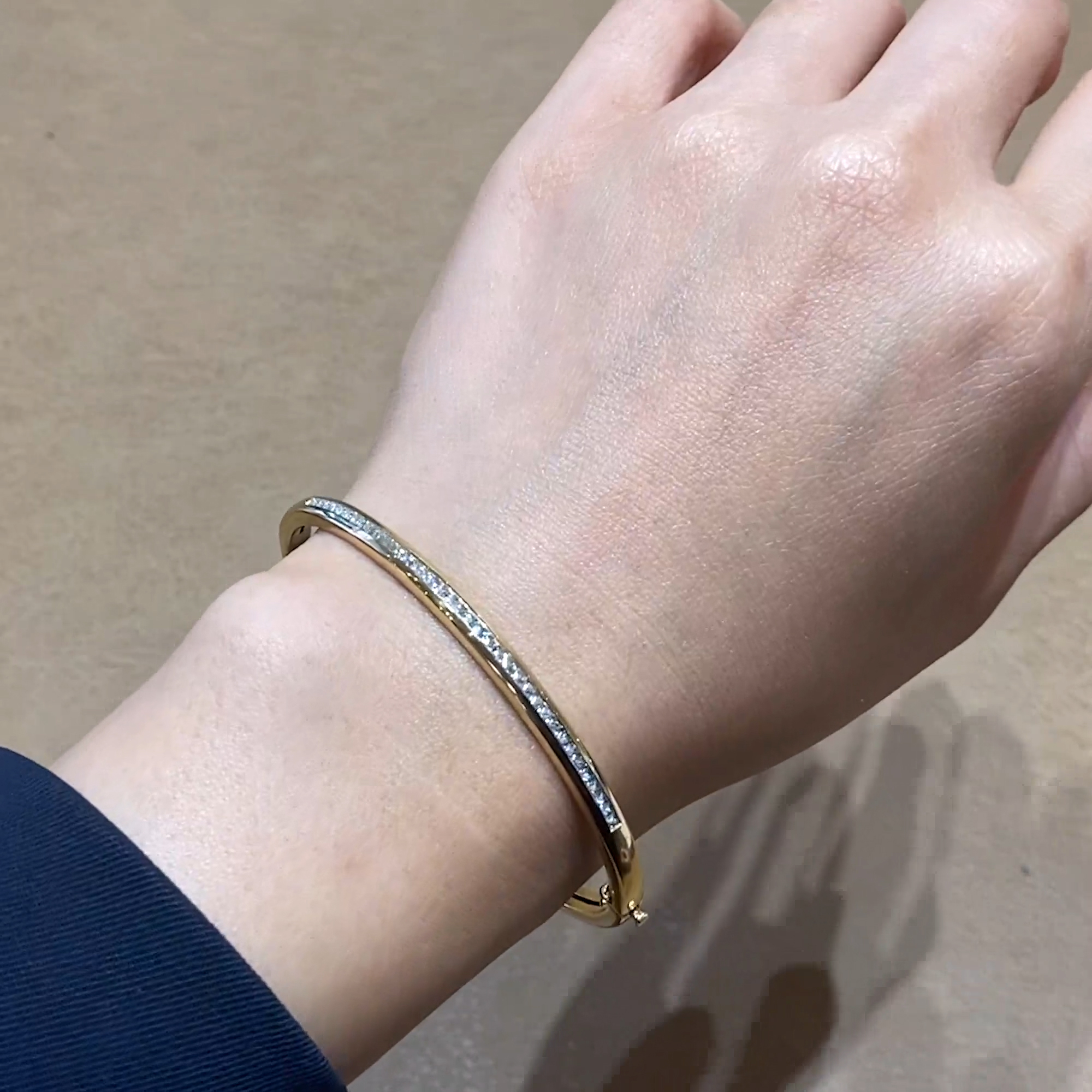 RockChic Diamond Bangle 0.88ct in 18ct Yellow Gold