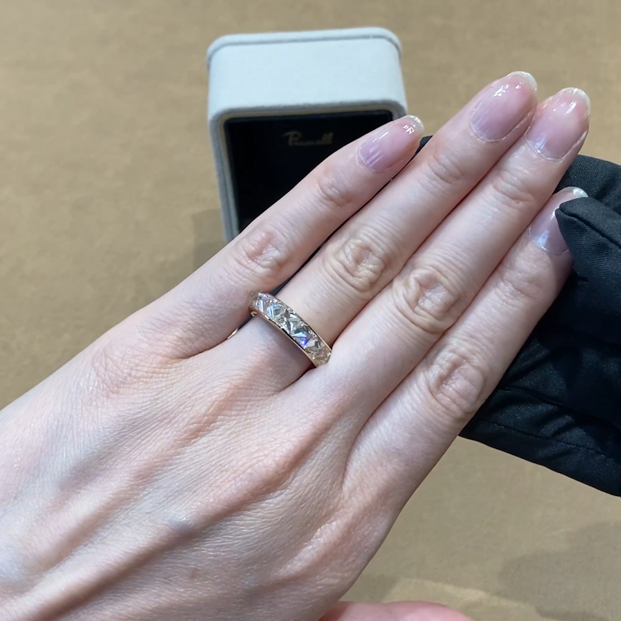 RockChic 2.91ct Diamond Peaked Half Eternity Ring in 18ct Rose Gold