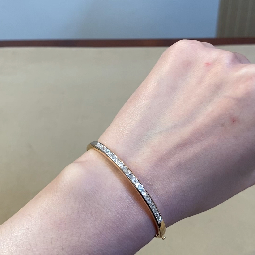 RockChic Diamond Bangle 1.84ct in 18ct Rose Gold