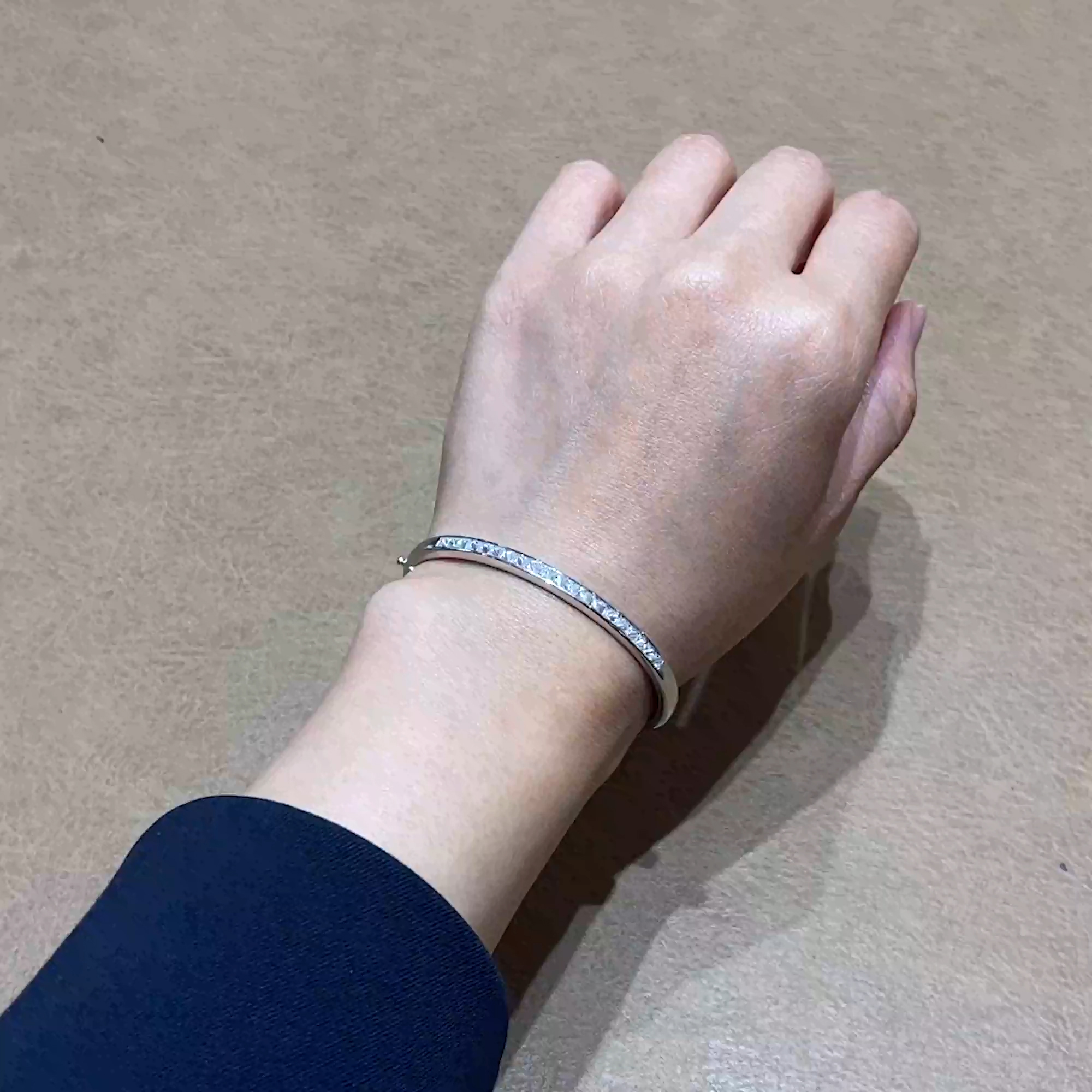 RockChic Diamond Bangle 1.60ct in 18ct White Gold