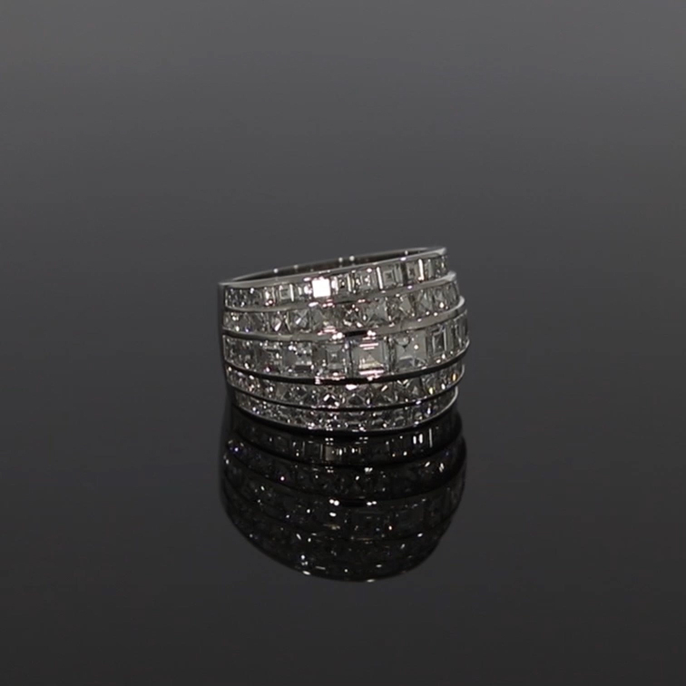 Manhattan Classic Diamond Ring 6.35ct in Platinum