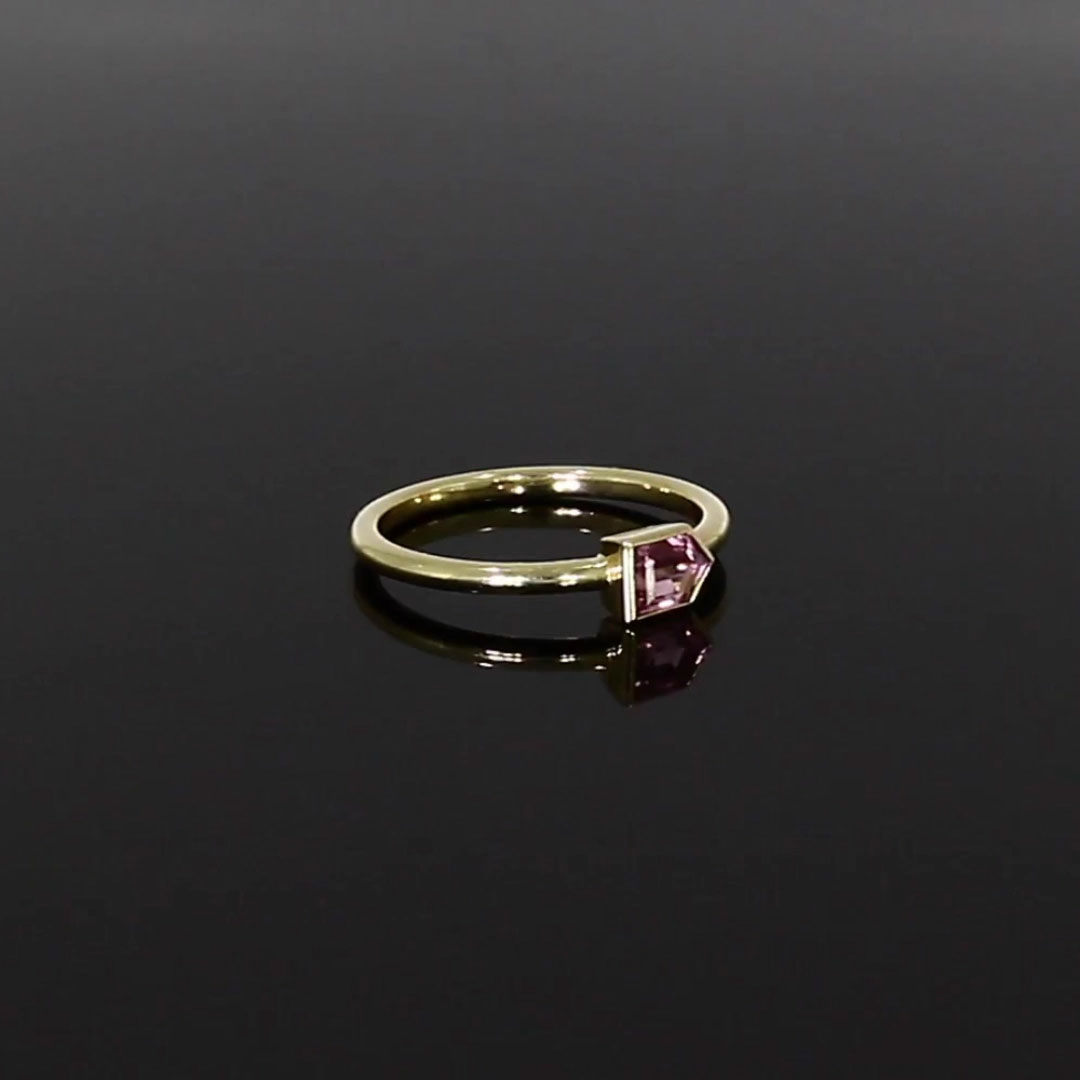 Lady Garden Pink Tourmaline Ring <br />  0.44ct in Yellow Gold