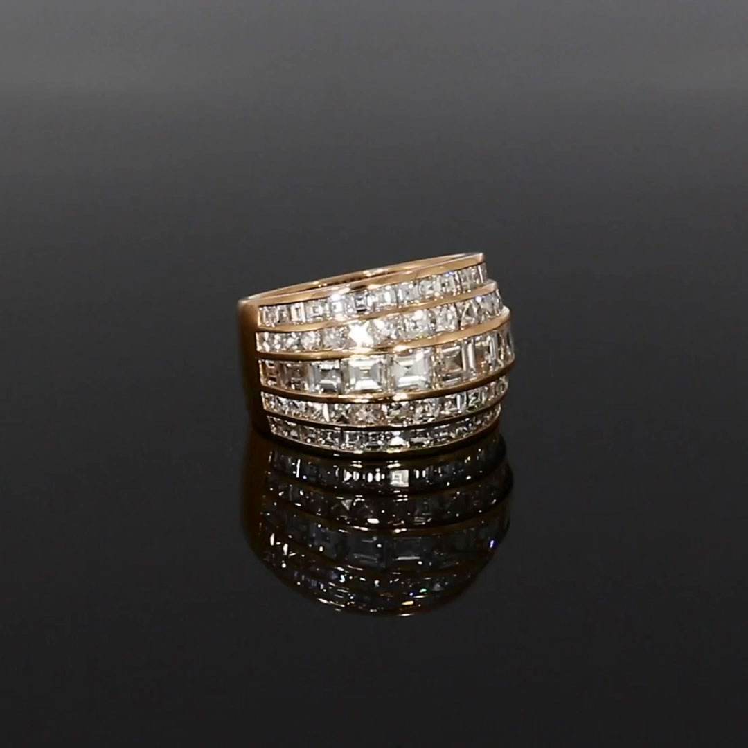 Manhattan Diamond Ring 6.23ct in 18ct Rose Gold