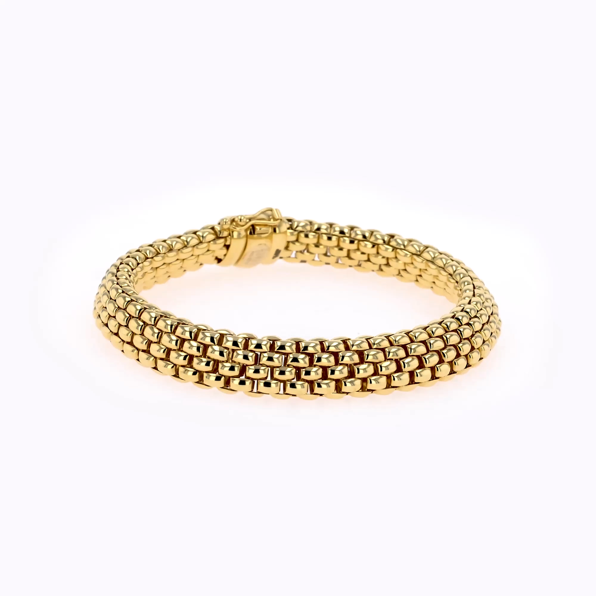 Fope Wide Link Bracelet in 18ct Yellow Gold
