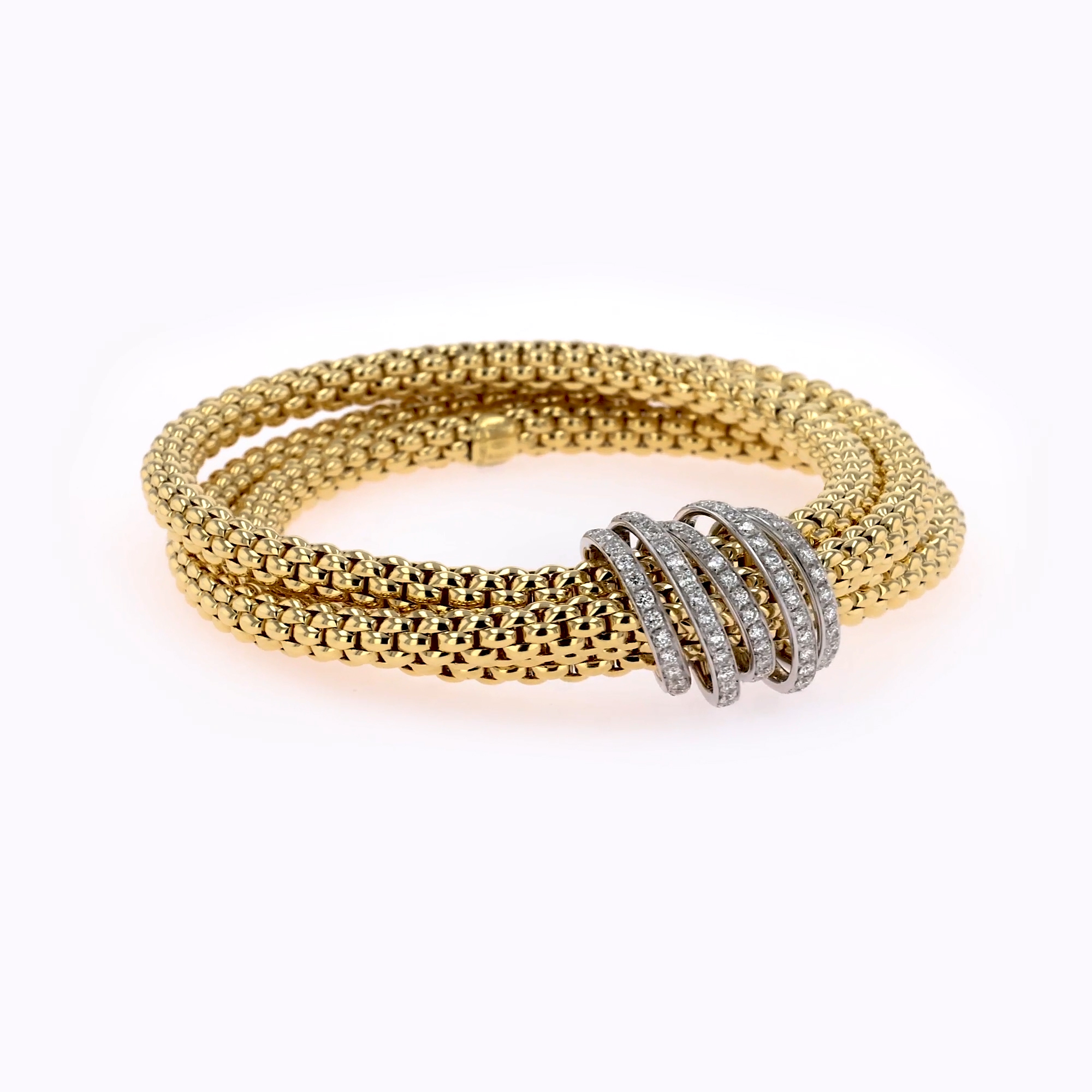FOPE Diamond Bracelet 1.20ct in 18ct Yellow and White Gold