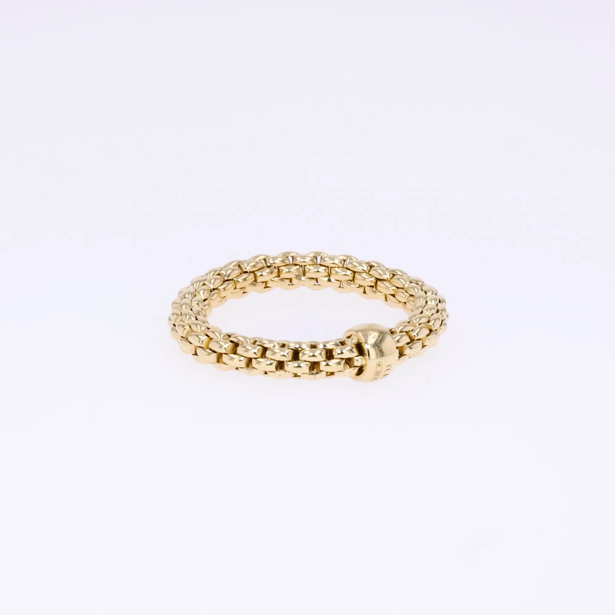 FOPE Essentials Large Expandable Ring in 18ct in Rose Gold