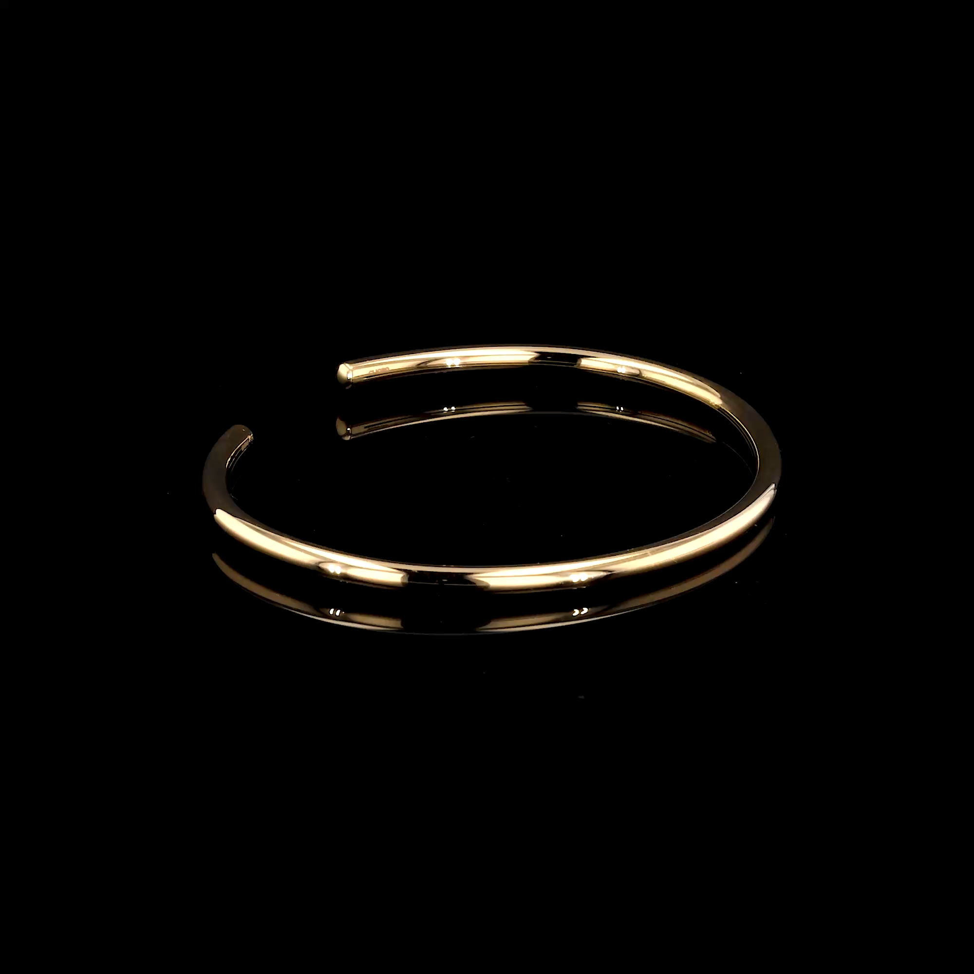 Yellow Gold Polished Round Bangle in 18ct Yellow Gold
