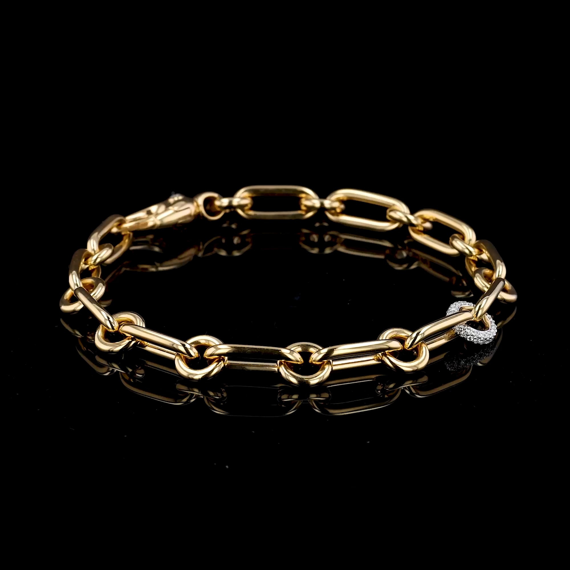 Havana 0.316ct Diamond Mini Bracelet in 18ct Yellow and White Gold