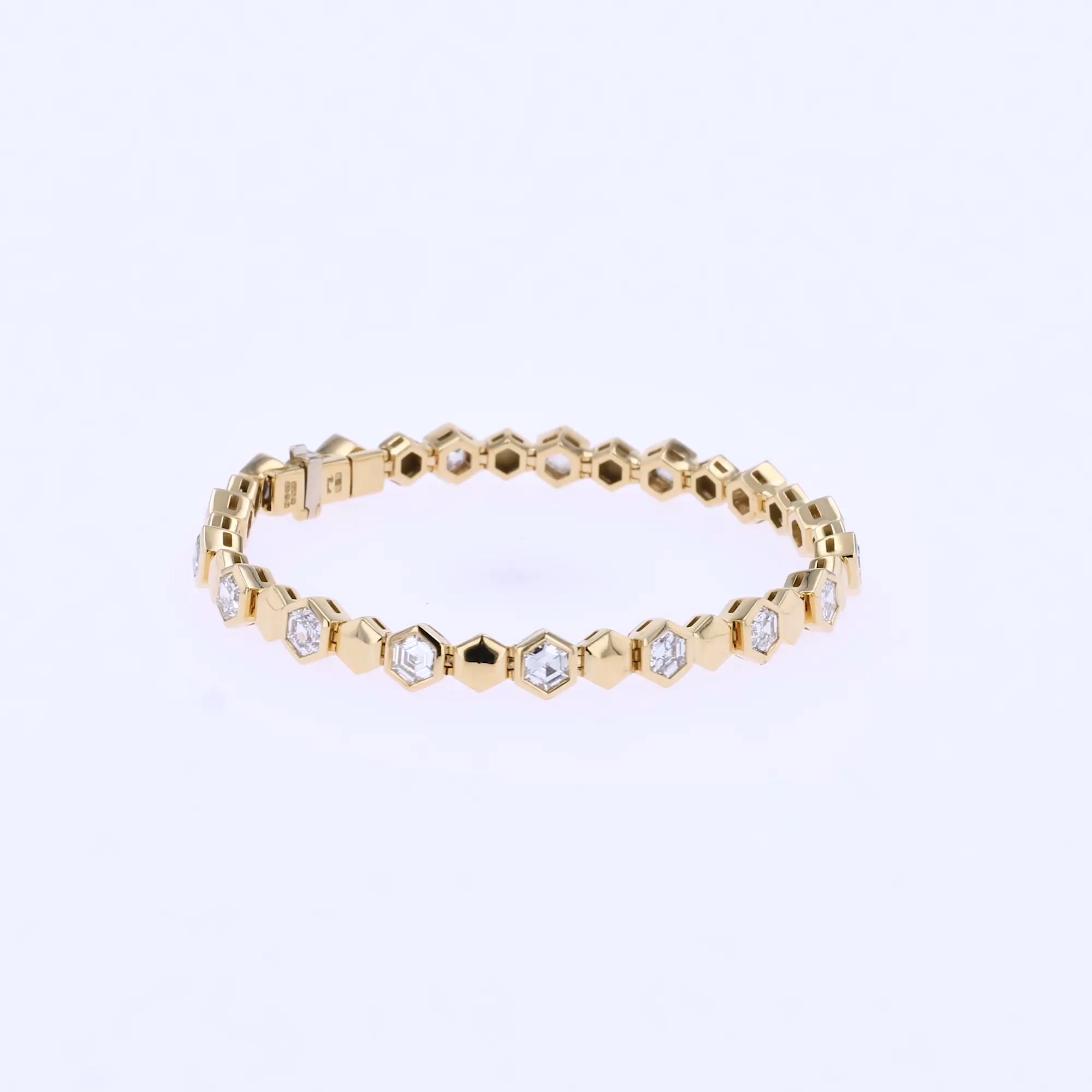 Honeycomb 3.72ct Diamond Bracelet in 18ct Yellow Gold