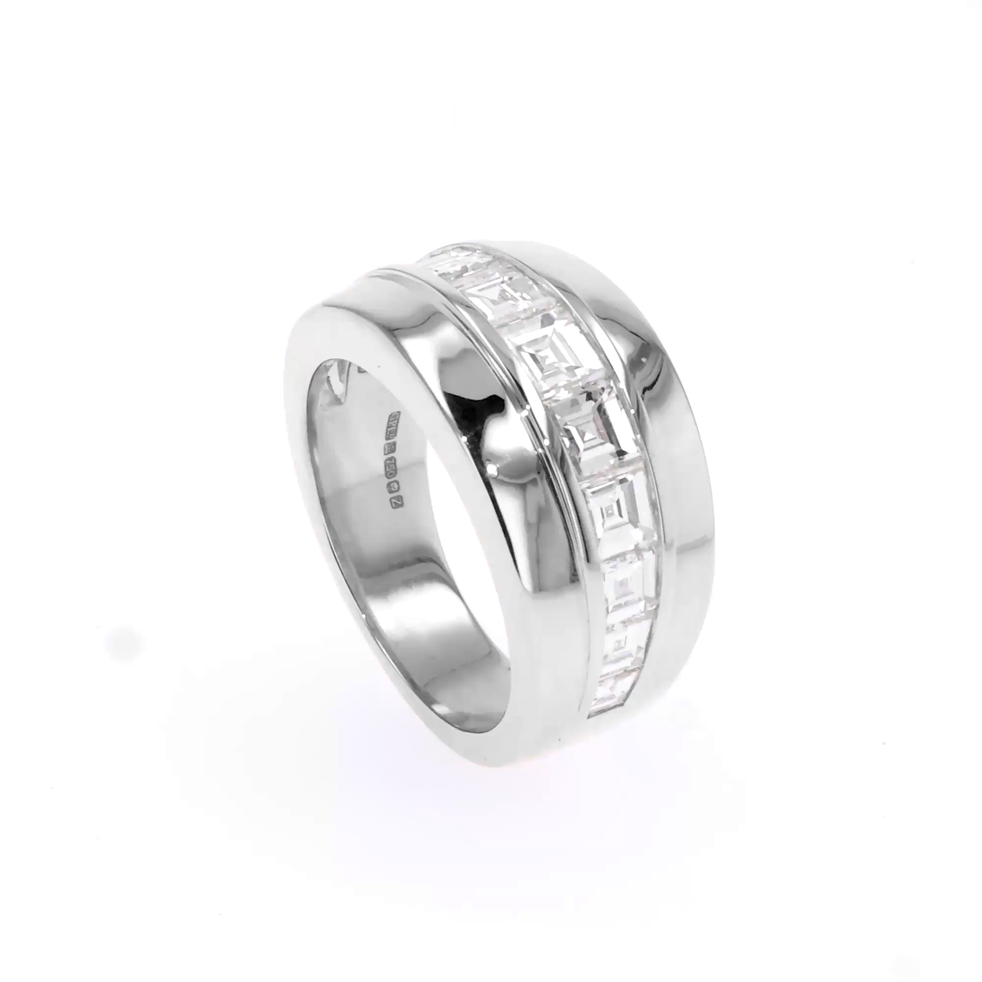 Manhattan 2.45ct Diamond Single Row Ring in Platinum