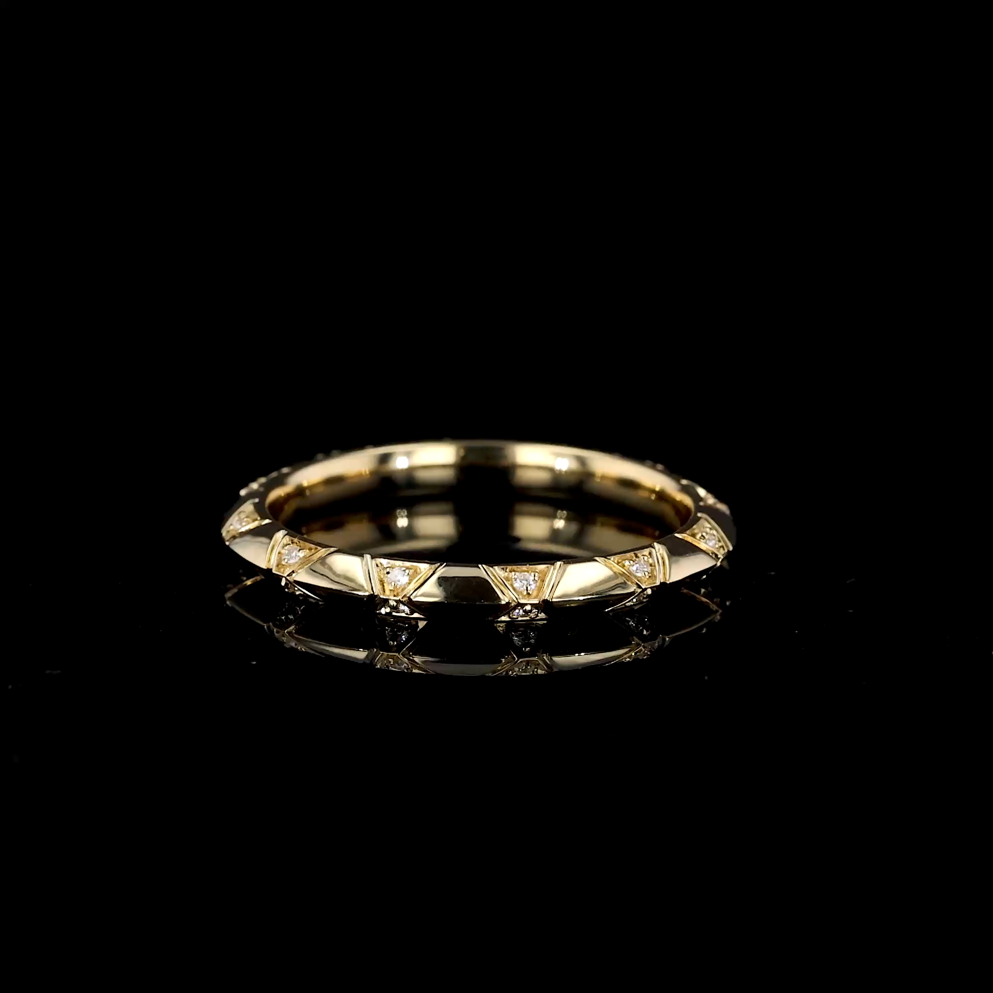 Origins Small Diamond Set Ring in 18ct Yellow Gold