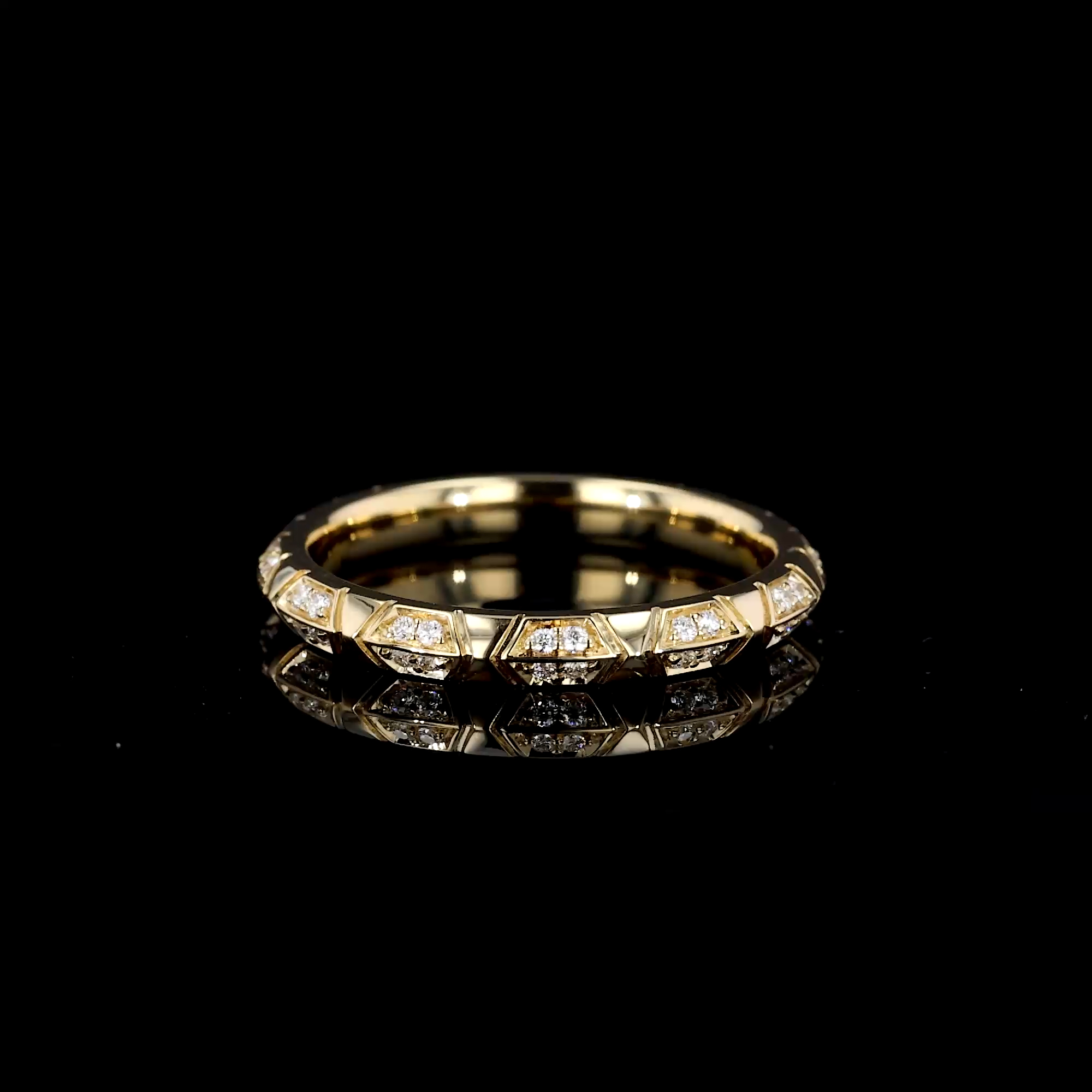 Origins Medium Diamond Set Ring in 18ct Yellow Gold