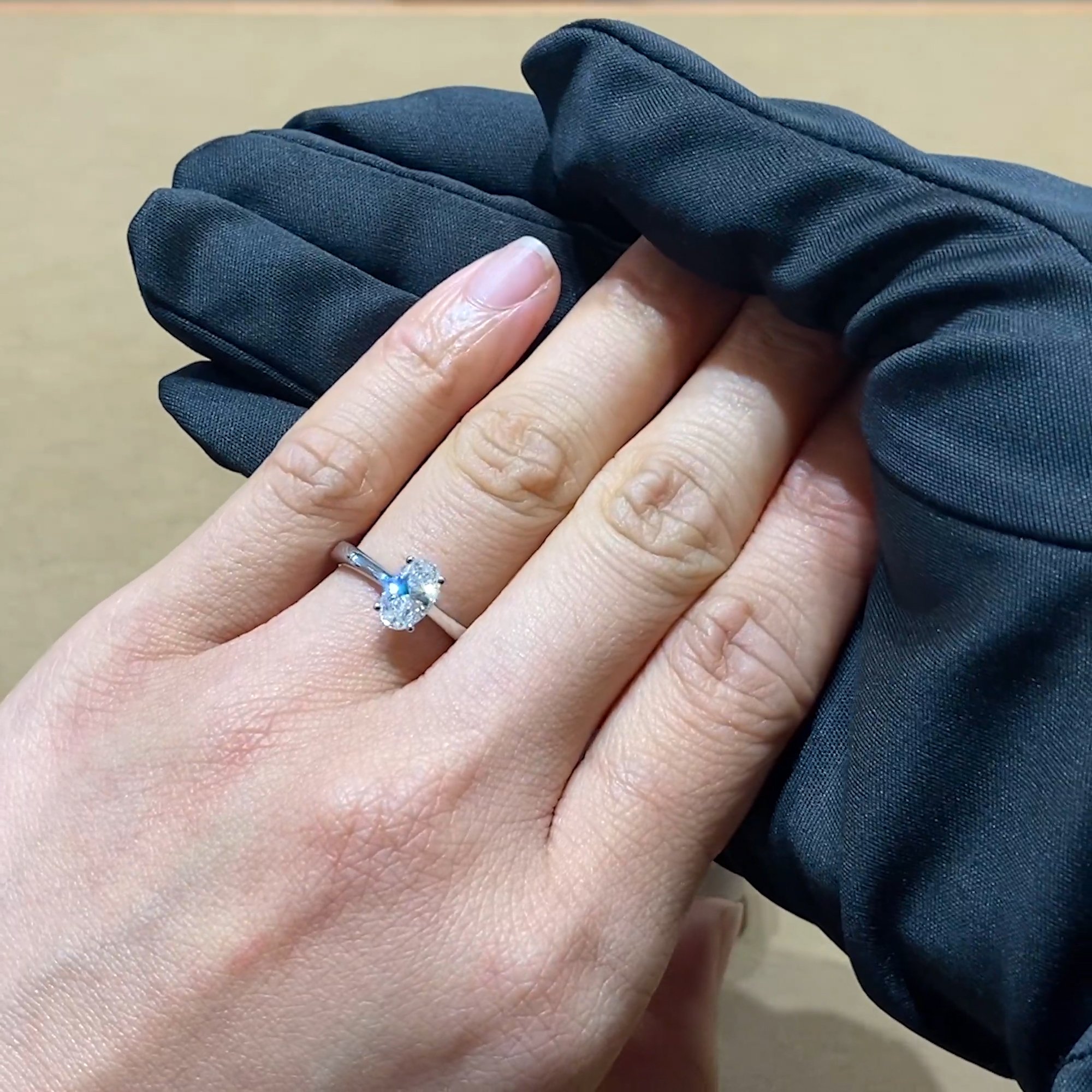 Gaia Oval Cut Diamond Ring