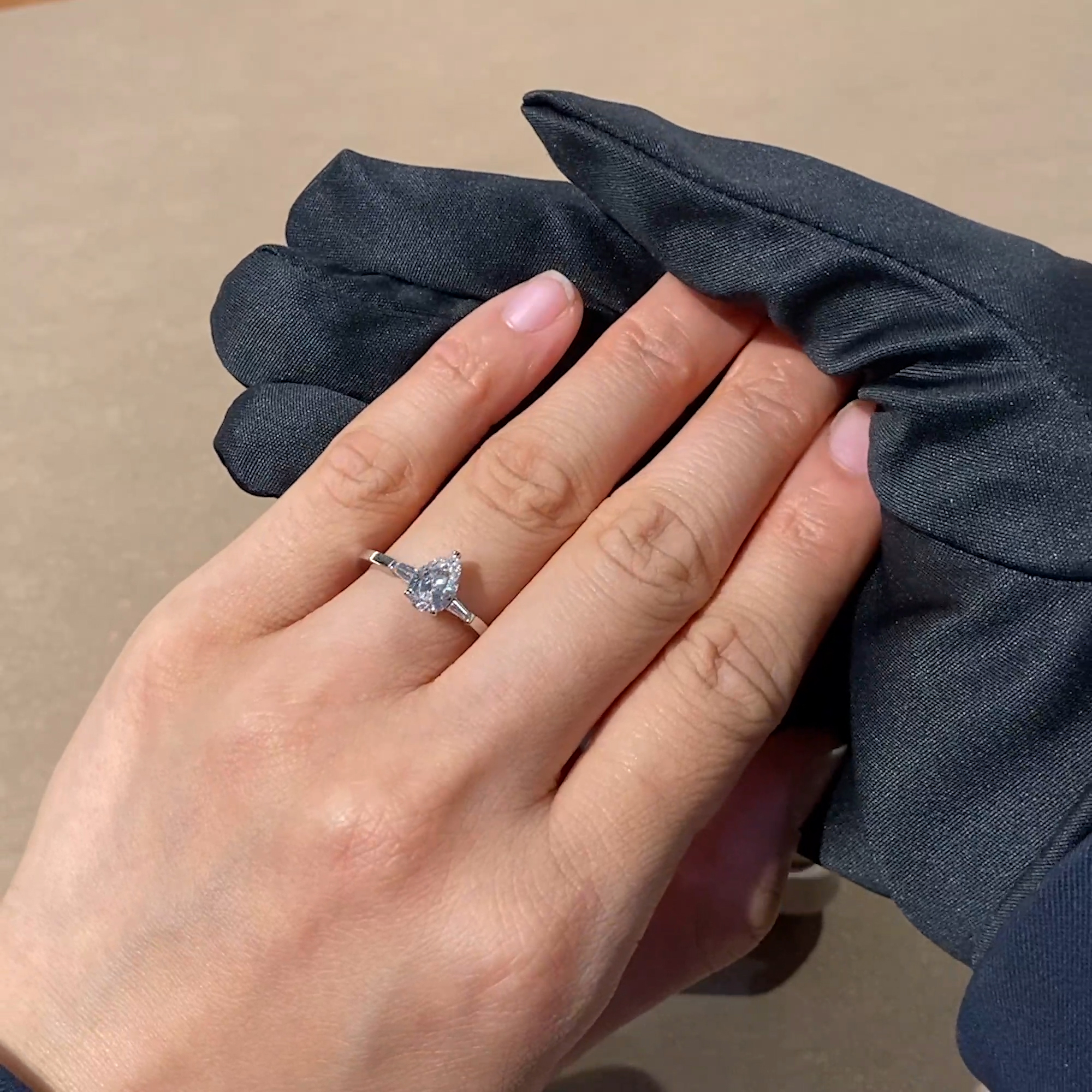 Regency Pear Shaped 2.52ct Diamond Solitaire Ring in Platinum 