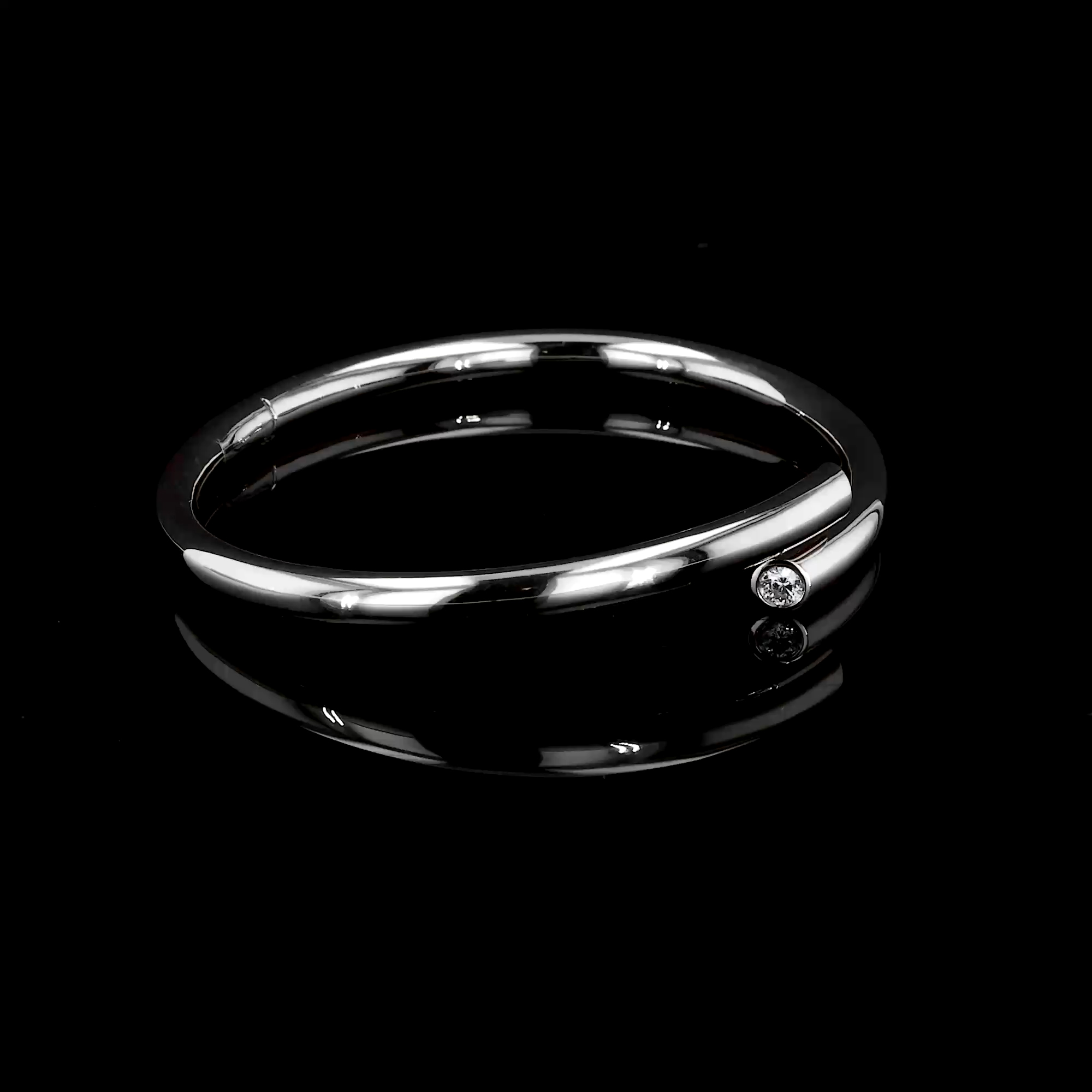 Eclipse 0.34ct Spring Bangle in 18ct White Gold