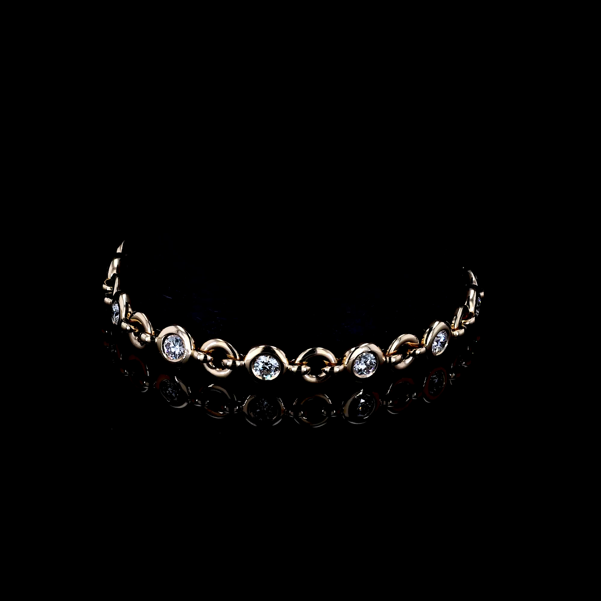 RockChain Nine Stone Diamond Bracelet 2.80cts in 18ct Rose Gold 