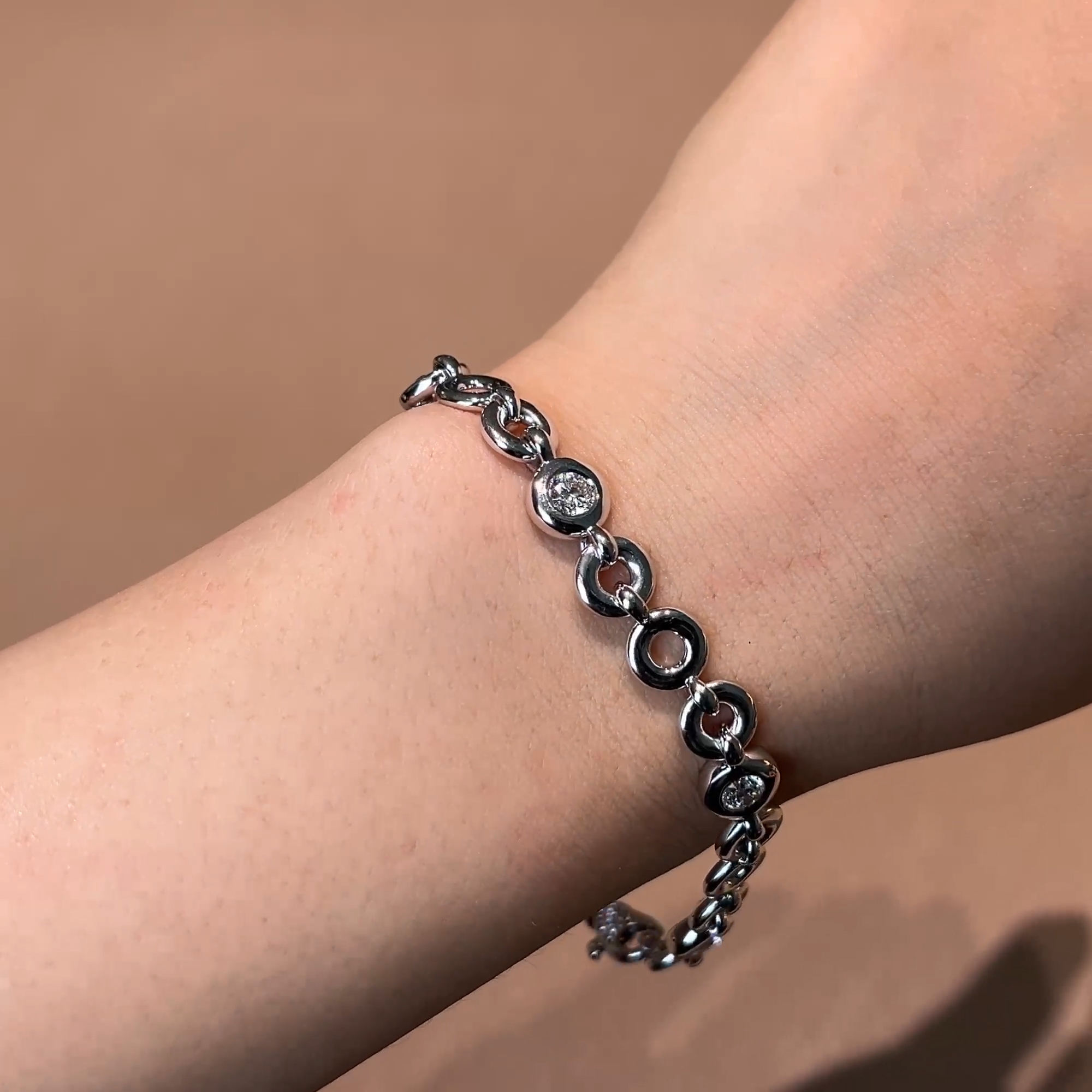 RockChain Six Stone Diamond Bracelet 1.89cts in 18ct White Gold