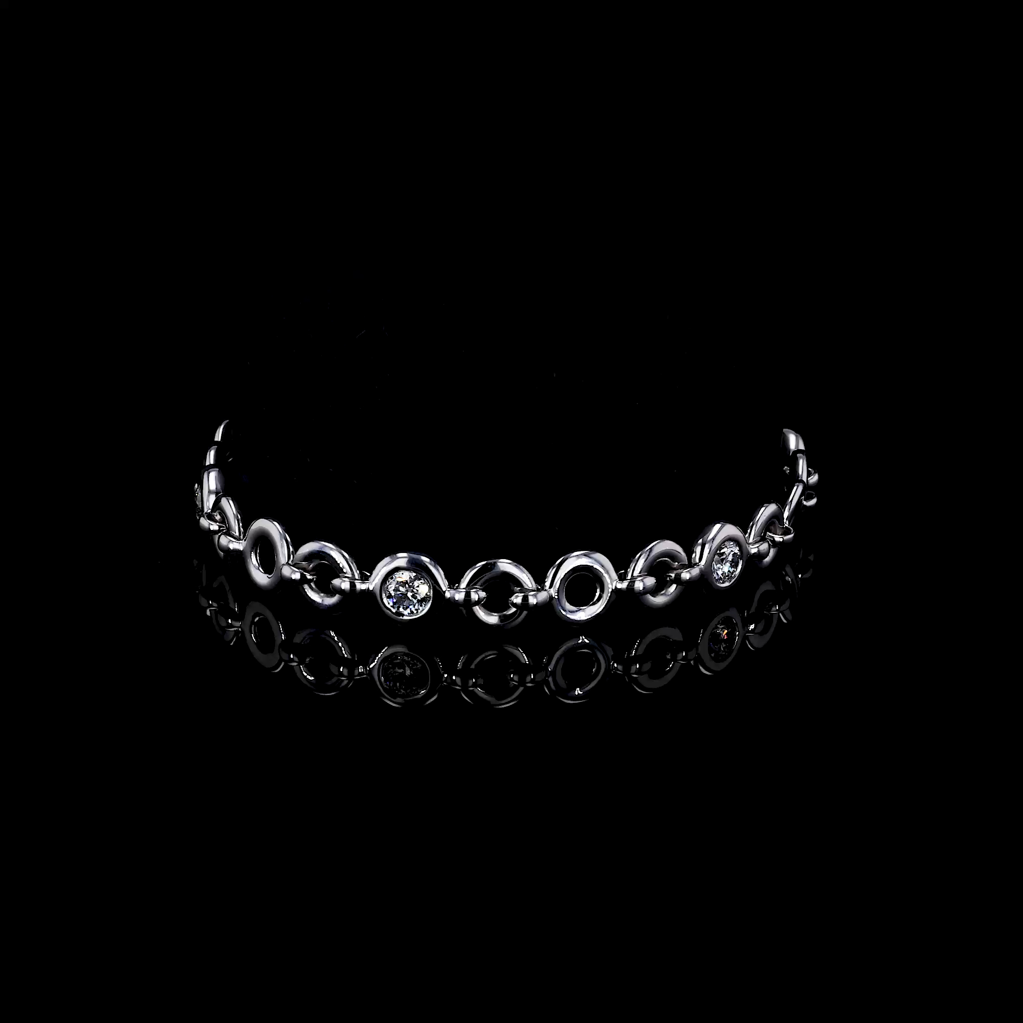 RockChain Five Stone Diamond Bracelet 1.50cts in 18ct White Gold