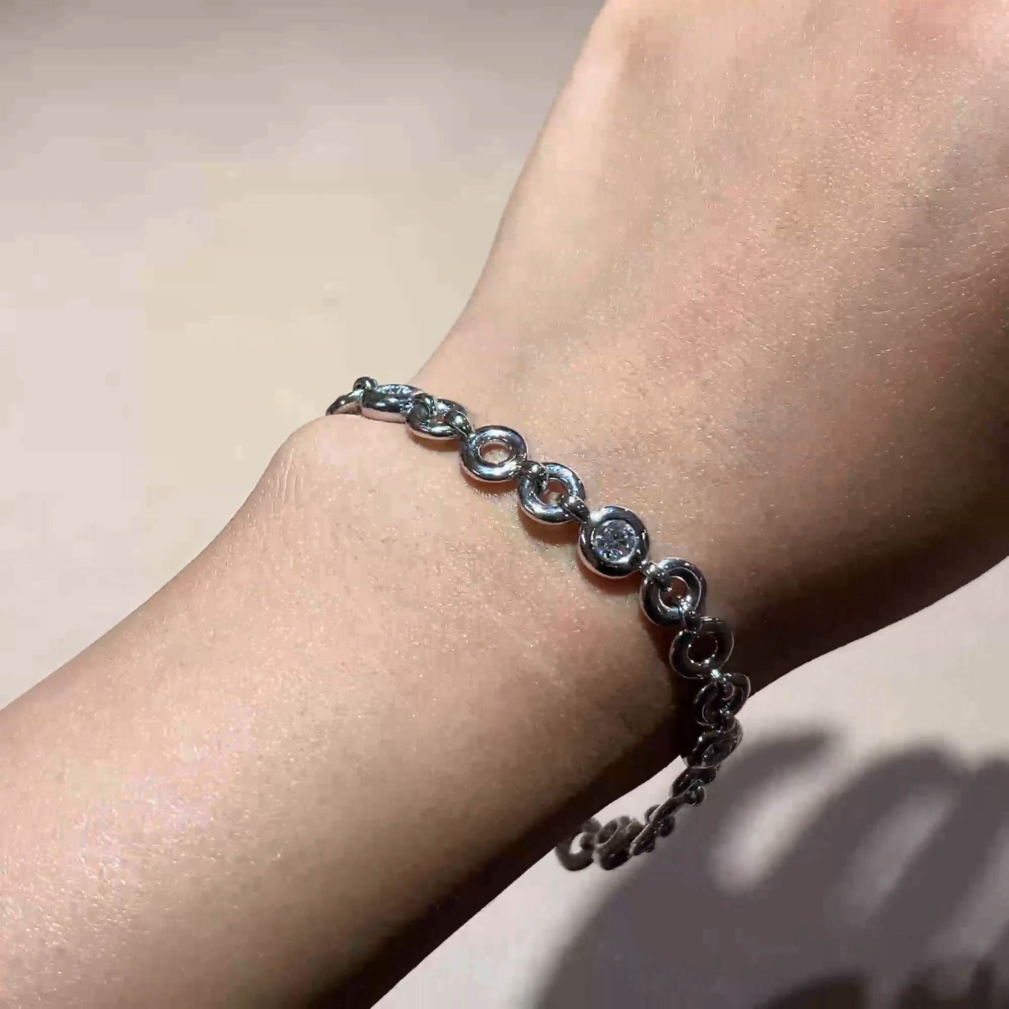 RockChain Five Stone Diamond Bracelet 1.50cts in 18ct White Gold