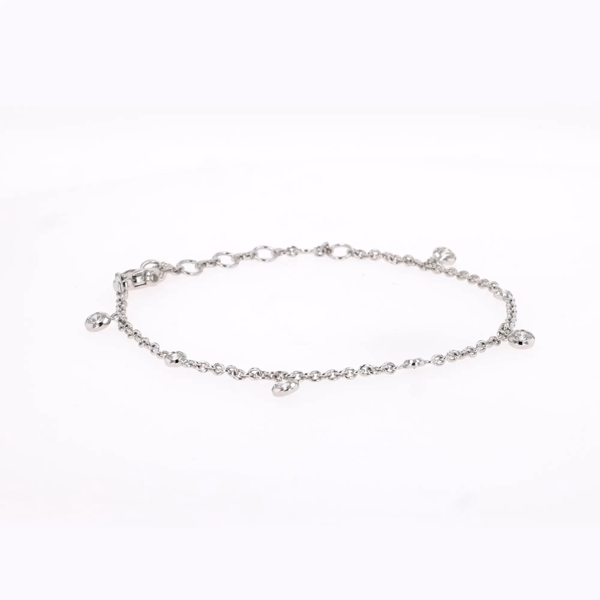 Sundance Bracelet with Diamond Pendants 0.61ct in 18ct White Gold