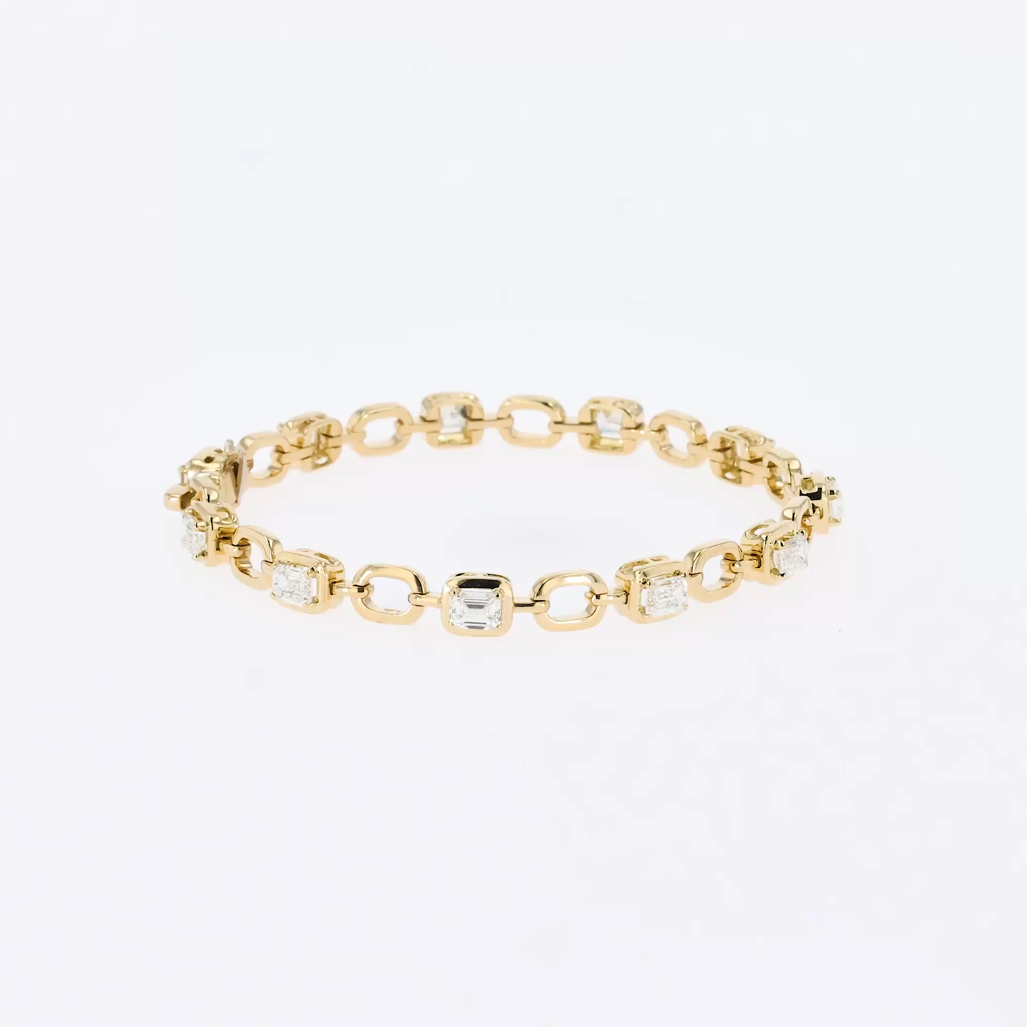 Skimming Stone 4.42ct Line Bracelet in 18ct Yellow Gold