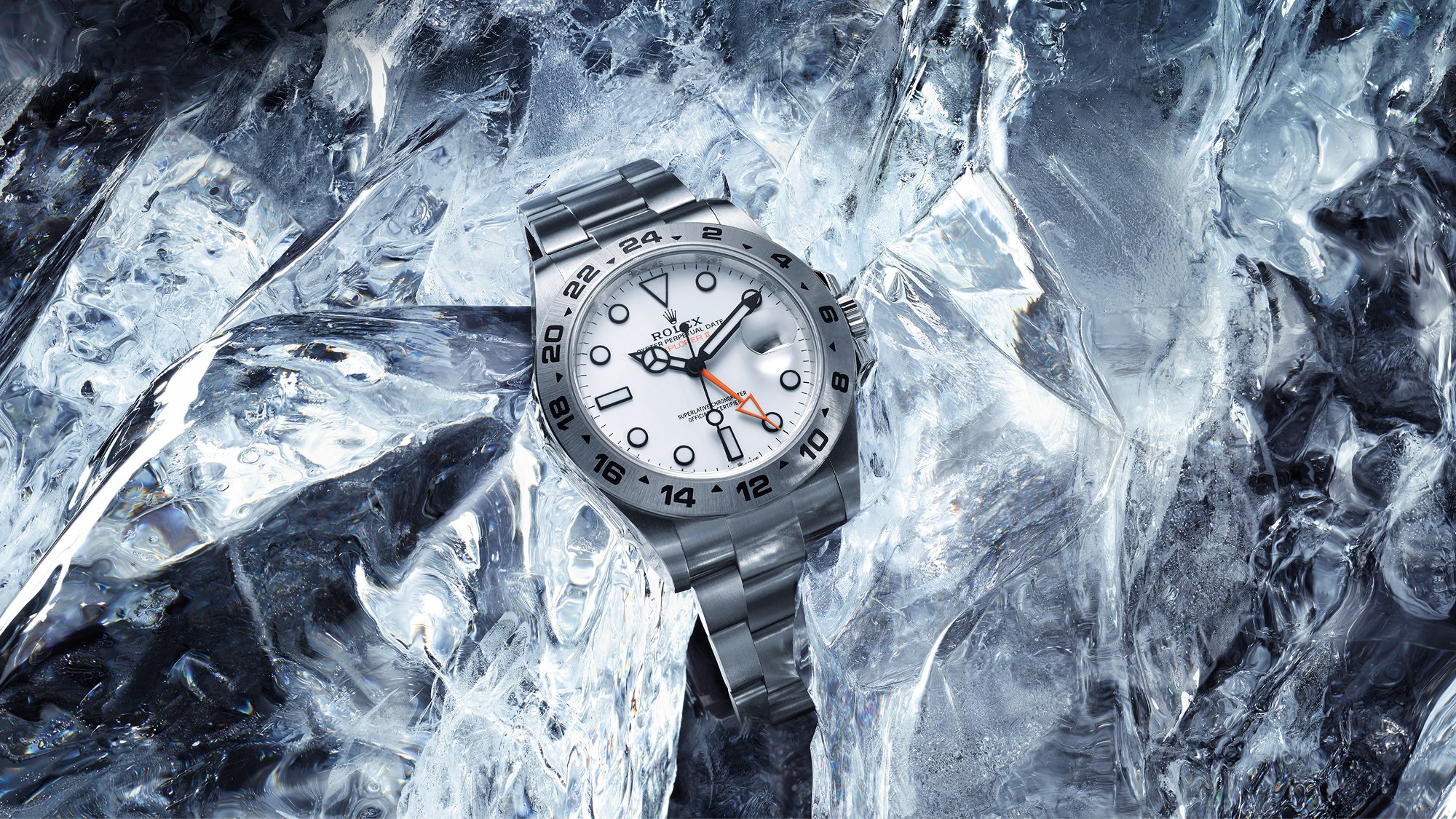 Rolex Explorer II watches on ice