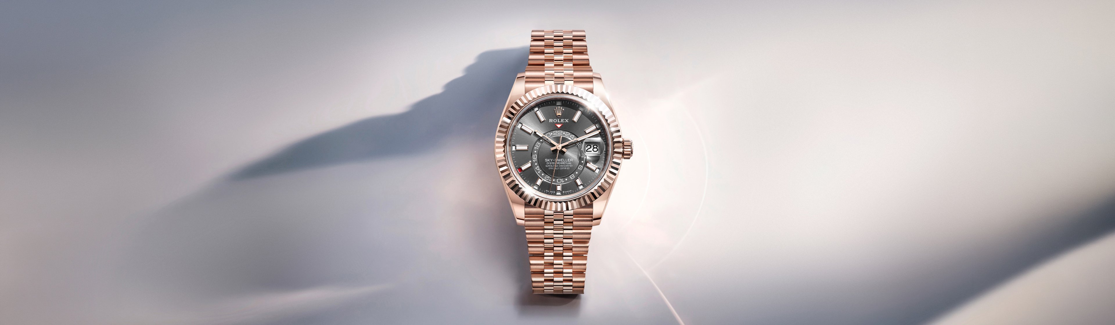 Rolex Sky Dweller watch with background