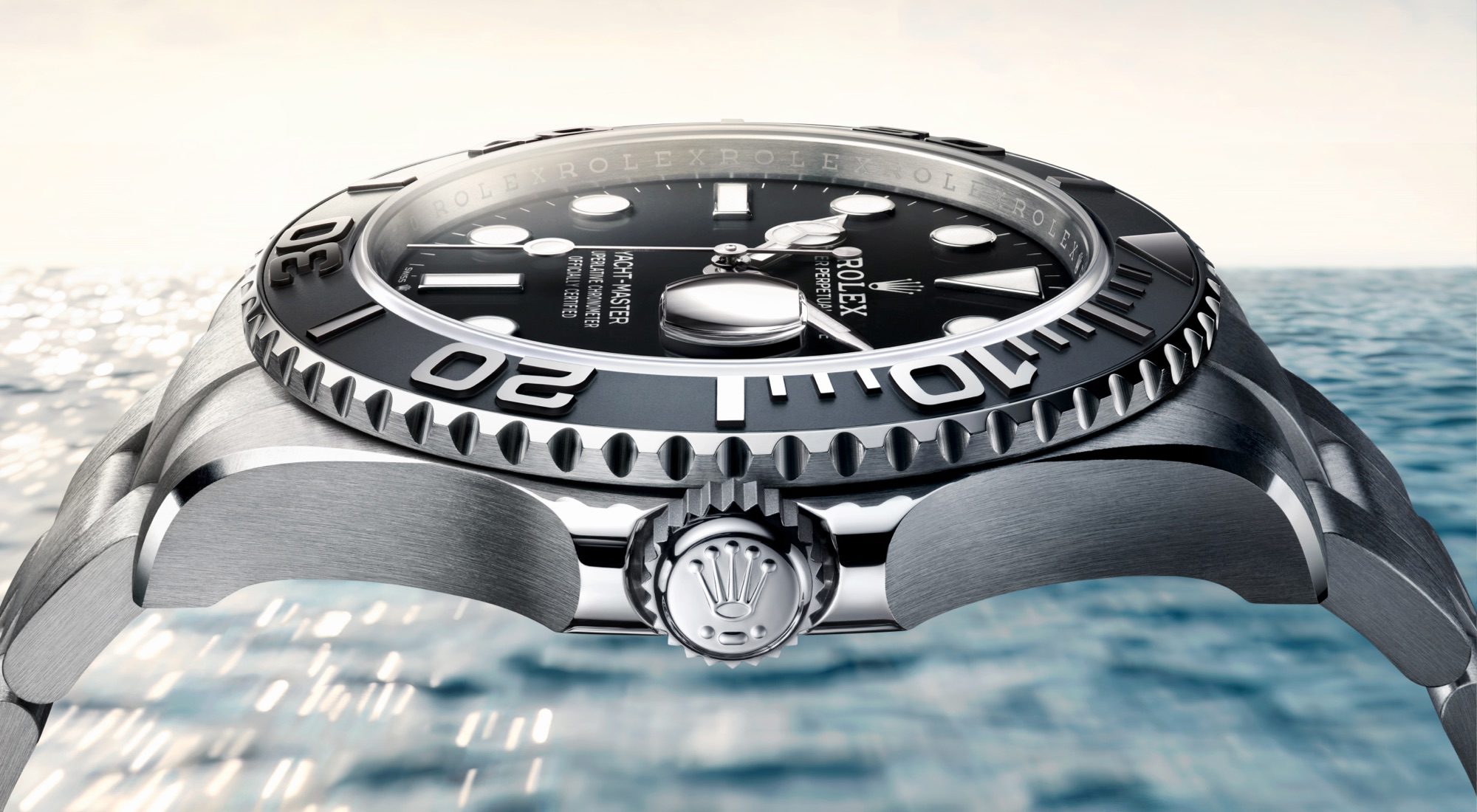 Rolex Yacht Master crown and dial