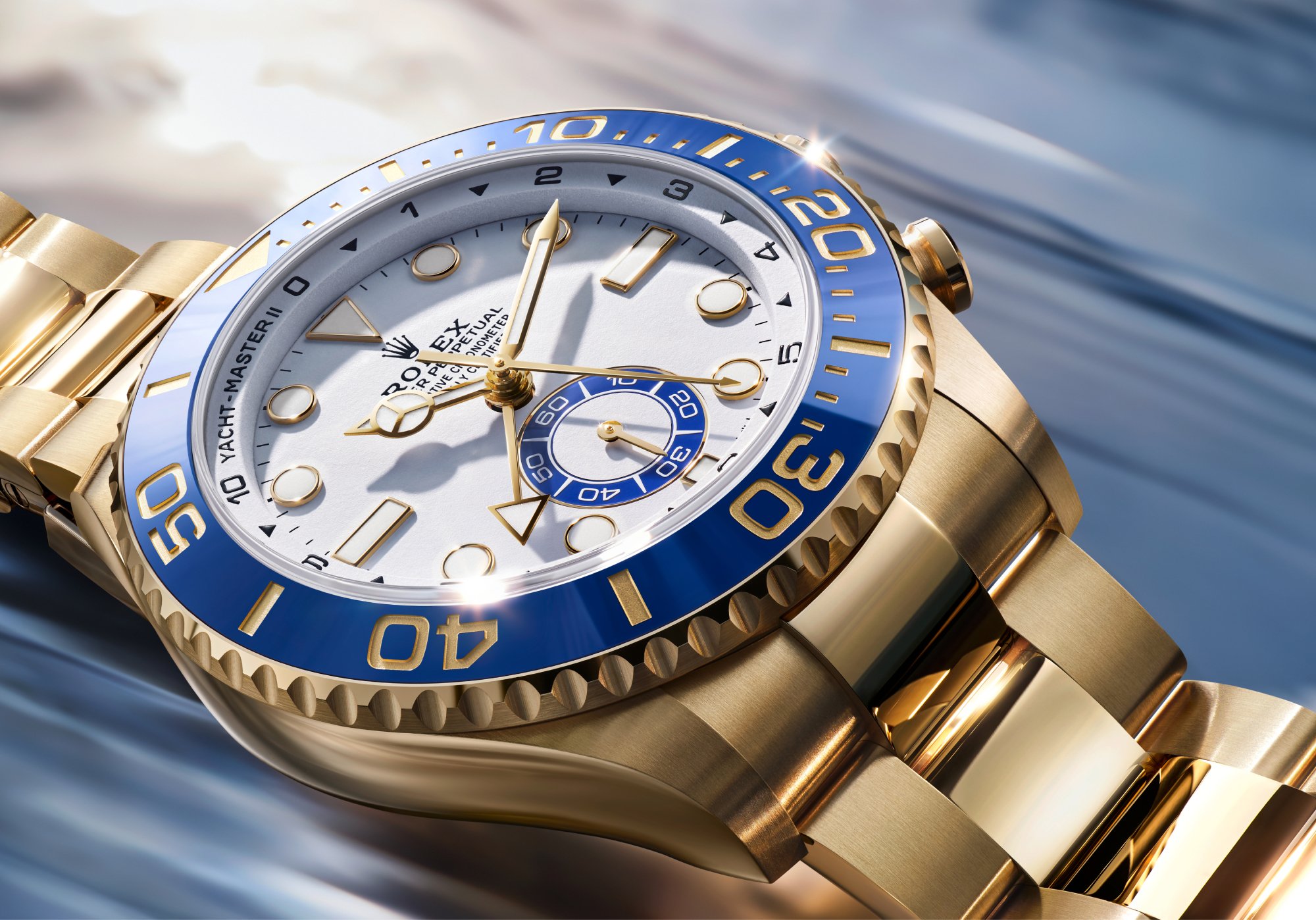 Rolex Yacht-Master II Cerachrom bezel insert in blue ceramic