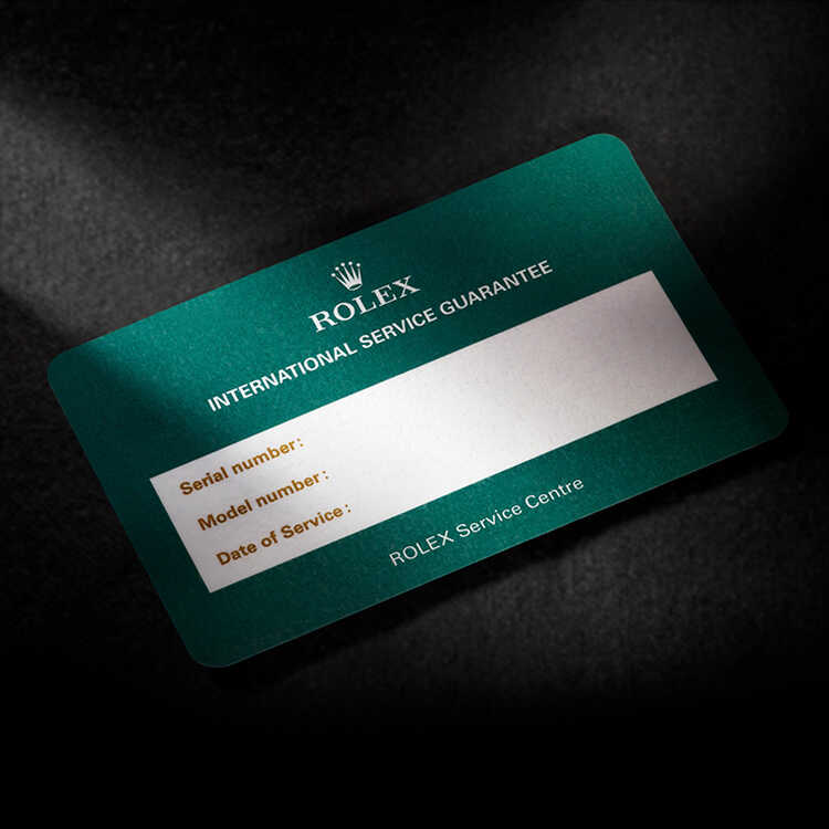 Picture of a card that provides two years service guarantee