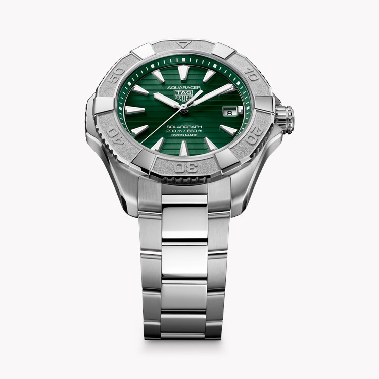 Tag Heuer Aquaracer Professional 200 Solargraph 40mm, Green Dial, Baton Numerals_4