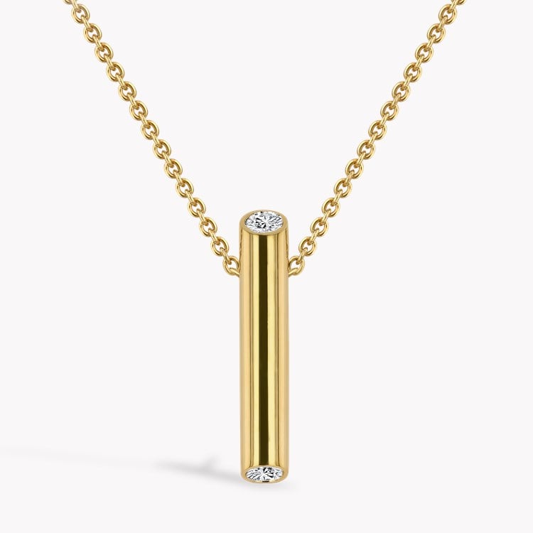 Eclipse 0.43ct Diamond Drop Pendant Brilliant Cut, Rubover Set_1