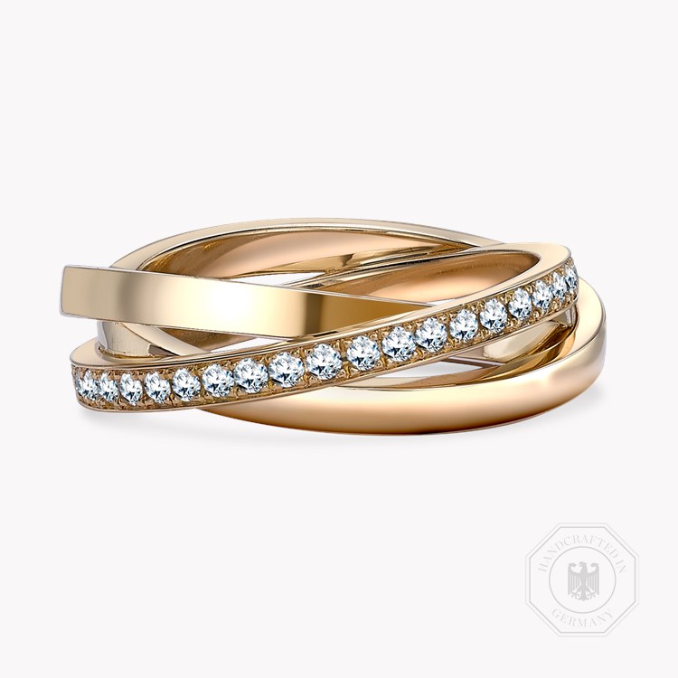 Trilogy Three-Row Diamond Ring Brilliant Cut, Three-Row, Grain Set_1