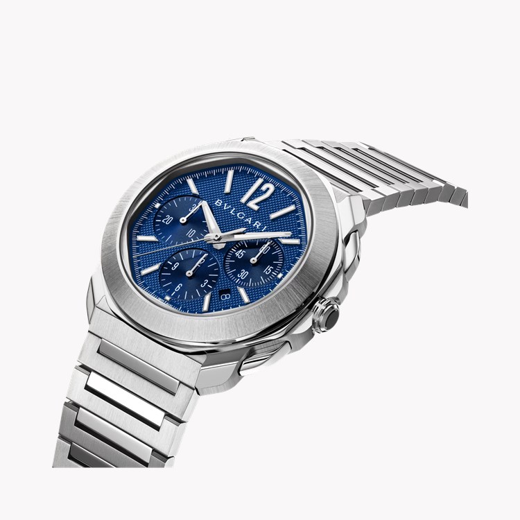 Octo Roma 42mm, Blue Dial, Arabic/Baton Numerals_4