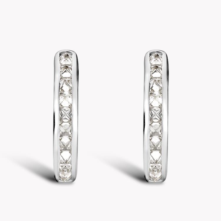 RockChic Diamond Hoop Earrings 0.49CT in White Gold Princess Cut, Channel Set_1