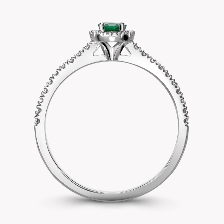 Celestial 0.25ct Emerald and Diamond Cluster Ring Brilliant cut, Claw set_3